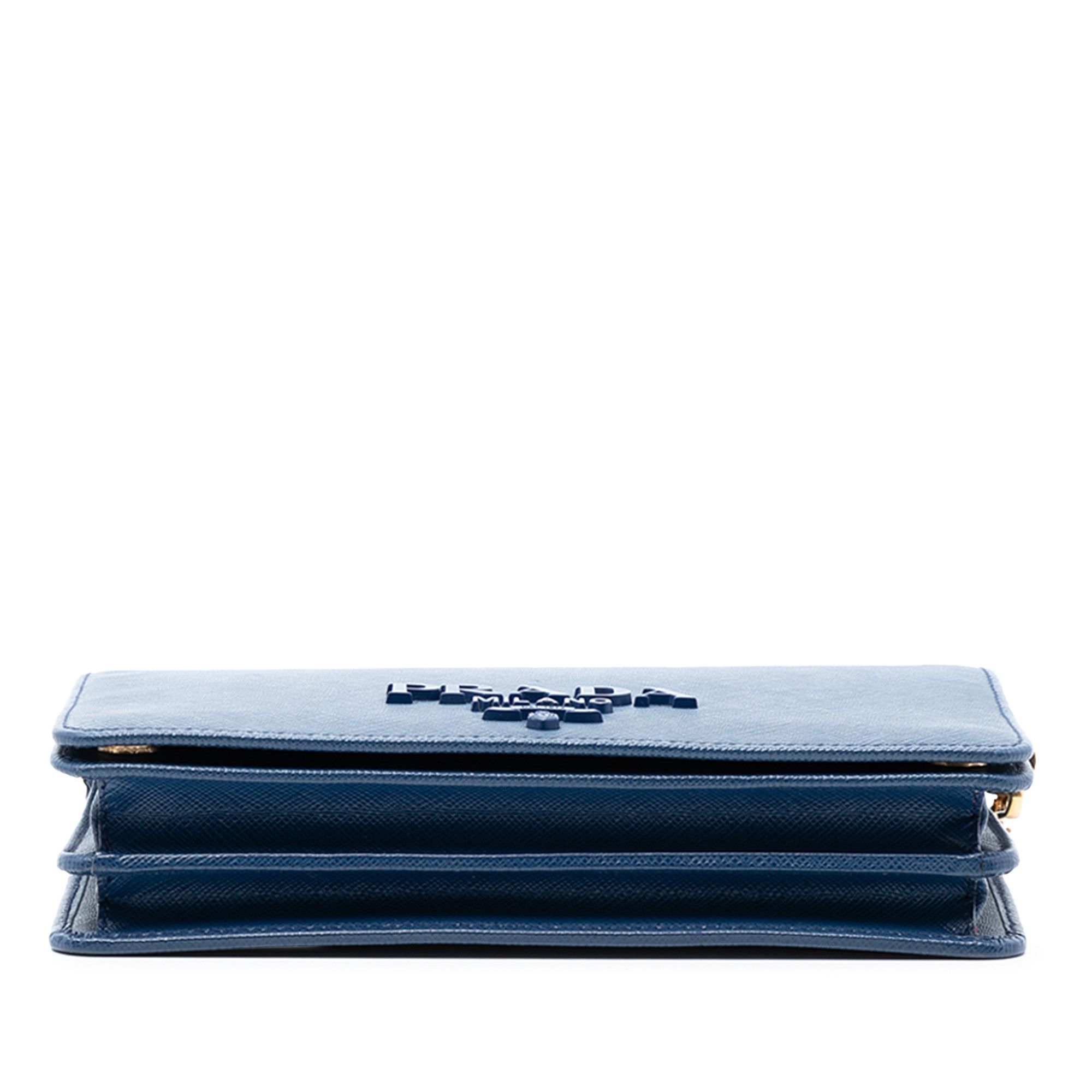 Prada Prada Saffiano Lux Monochrome Wallet on Chain Size ONE SIZE - 3 Thumbnail