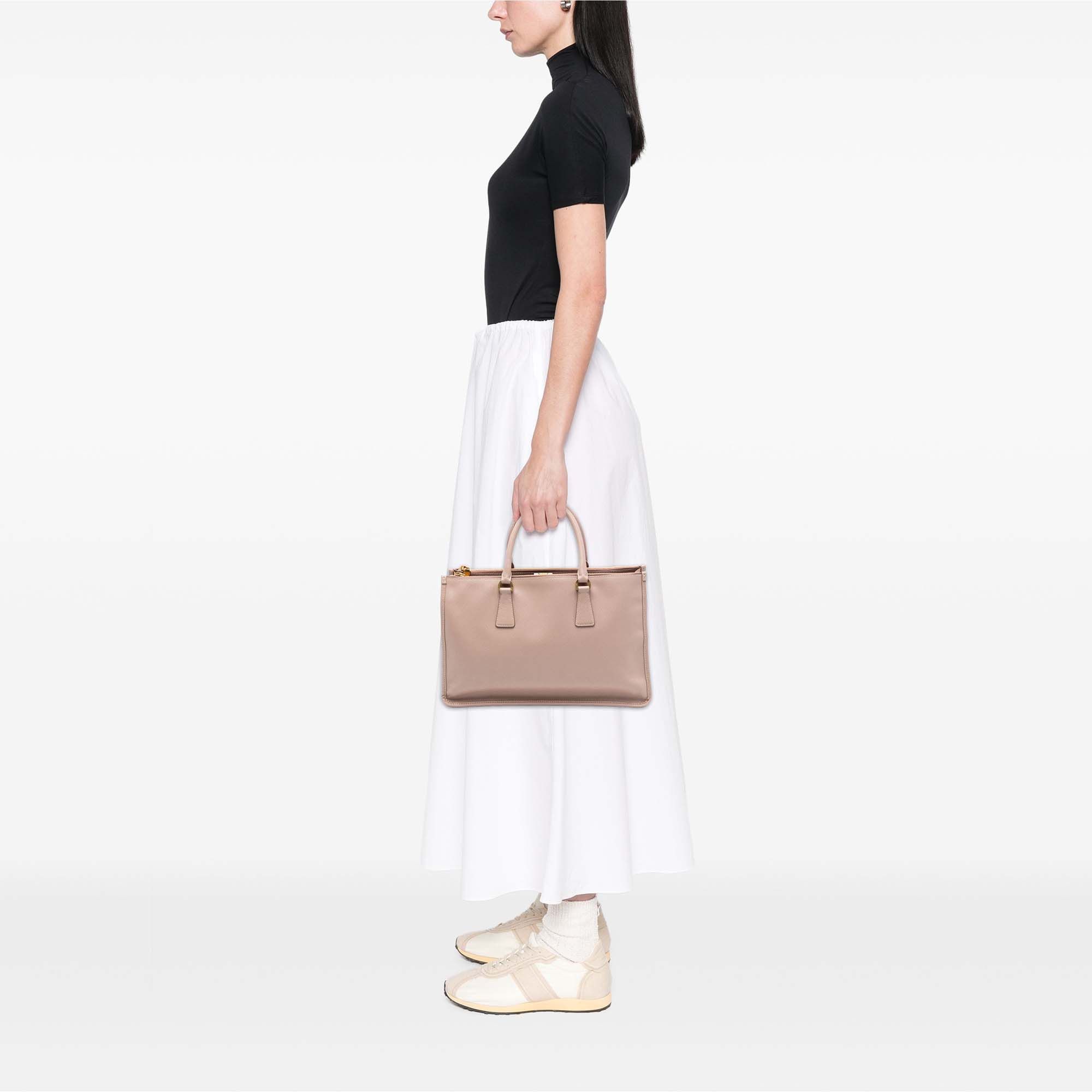 Prada Prada Saffiano Lux Double Zip Frame Tote Size ONE SIZE - 6 Thumbnail