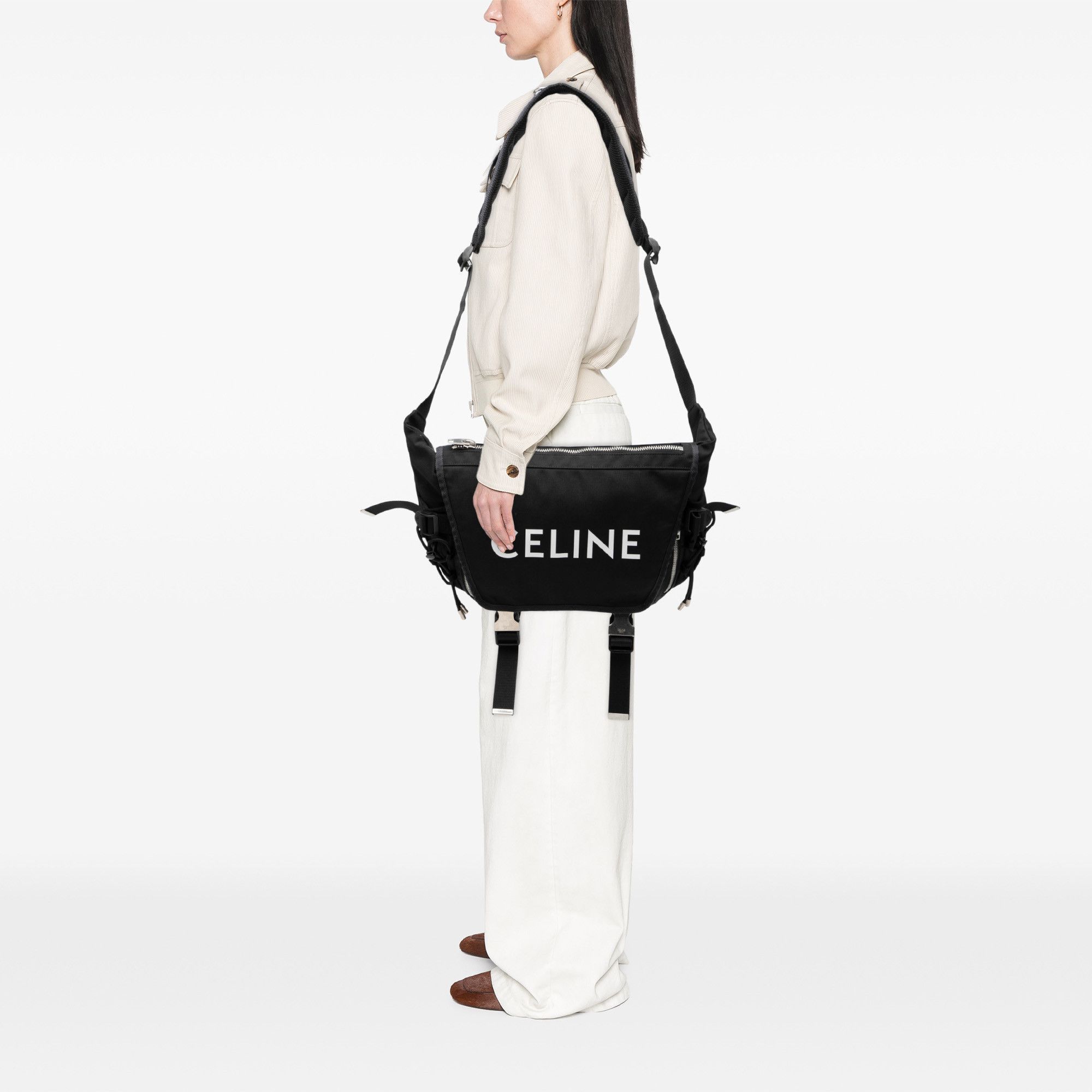 Celine Celine Medium Nylon Logo Trekking Messenger Bag Size ONE SIZE - 7 Thumbnail