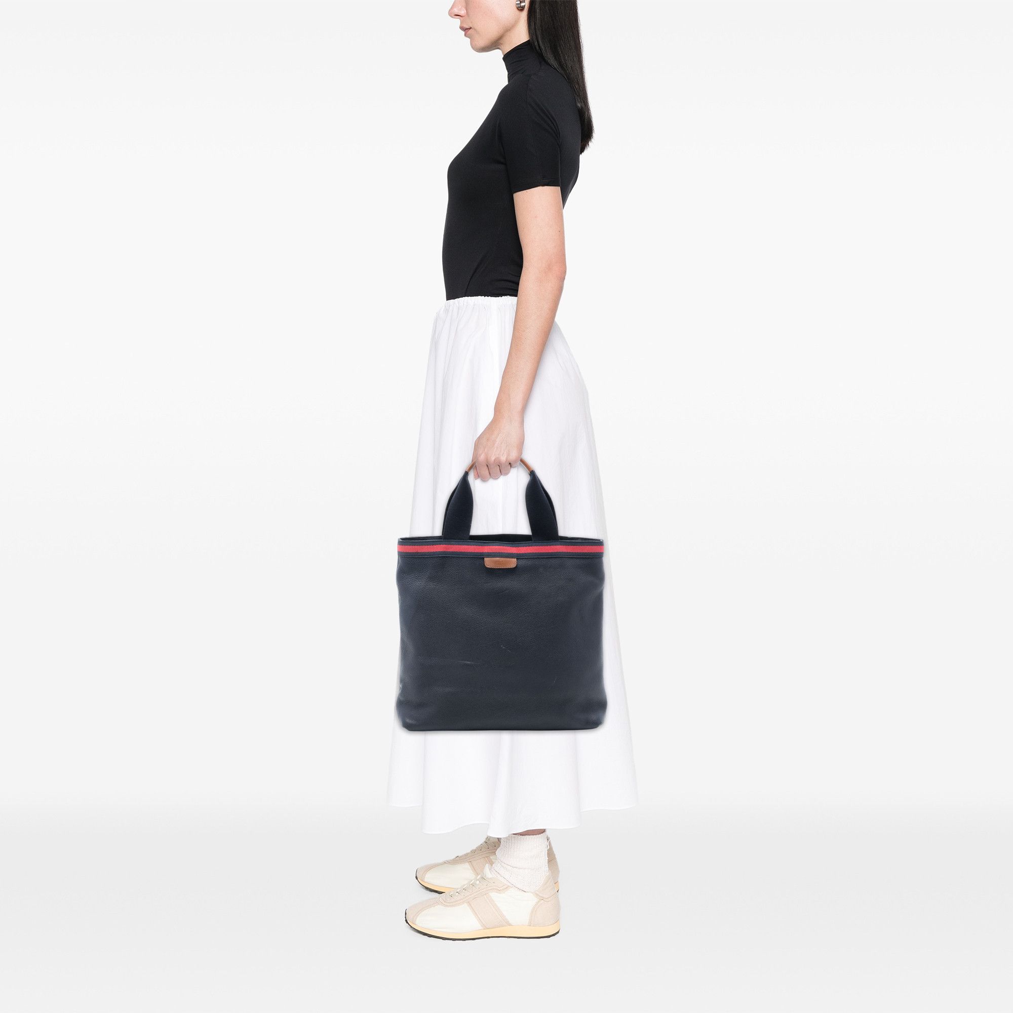 Gucci Gucci Leather Web Tote Size ONE SIZE - 7 Thumbnail