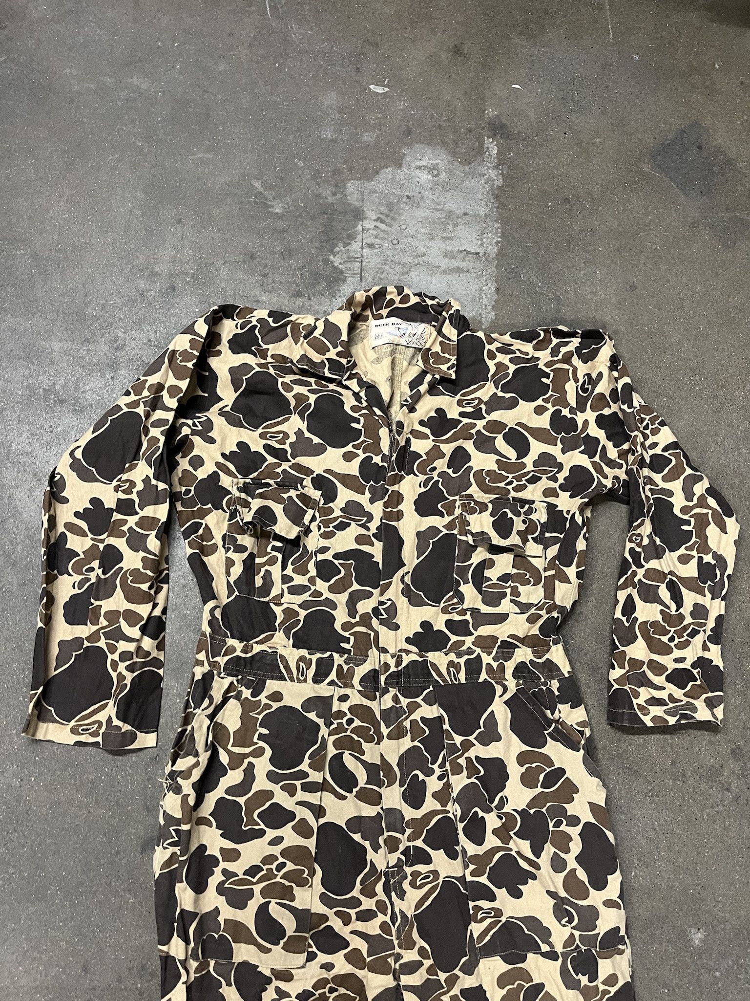 Vintage Vintage 1980s Duck Canvas Camo Hunting Coveralls Size M Size US M / EU 48-50 / 2 - 2 Thumbnail