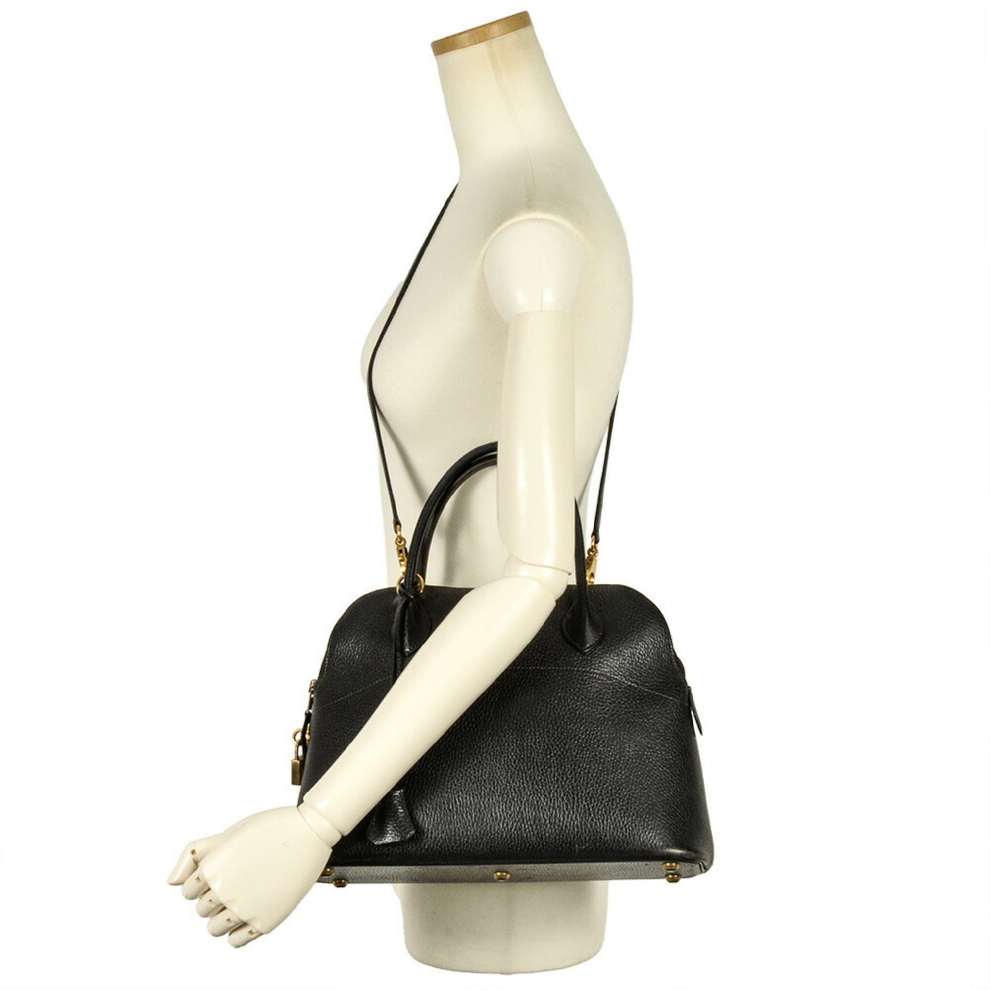 Hermes Hermes Hermès Bolide 31 Handbag, Ardennes, Black, with 〇Y Stamp Size ONE SIZE - 9 Thumbnail