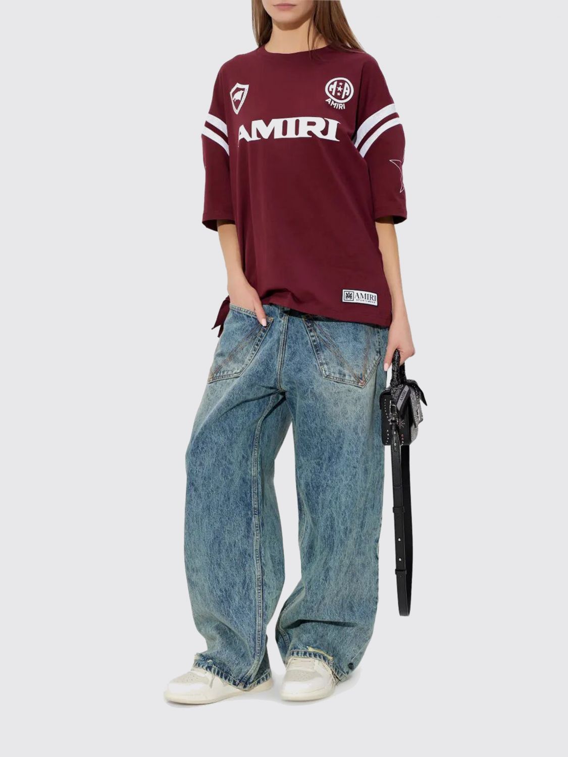 Amiri Amiri T-Shirt Woman Burgundy Size S / US 4 / IT 40 - 2 Thumbnail