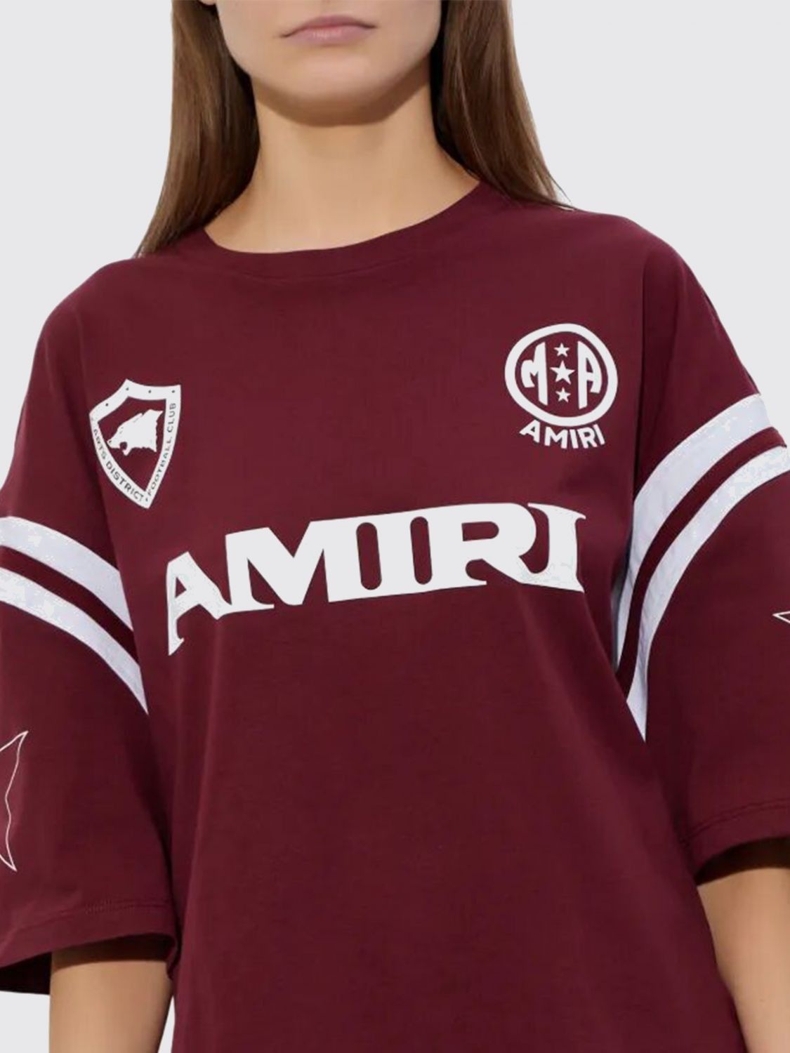 Amiri Amiri T-Shirt Woman Burgundy Size S / US 4 / IT 40 - 4 Thumbnail
