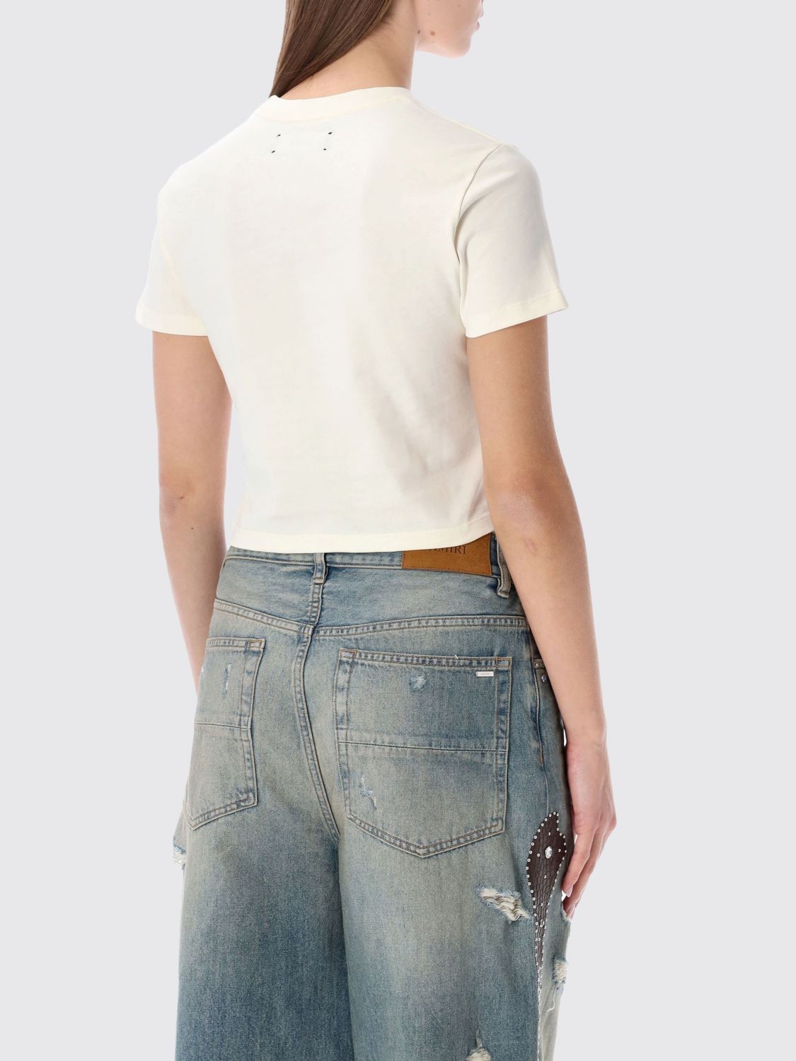 Amiri Amiri T-Shirt Woman White Size S / US 4 / IT 40 - 2 Thumbnail