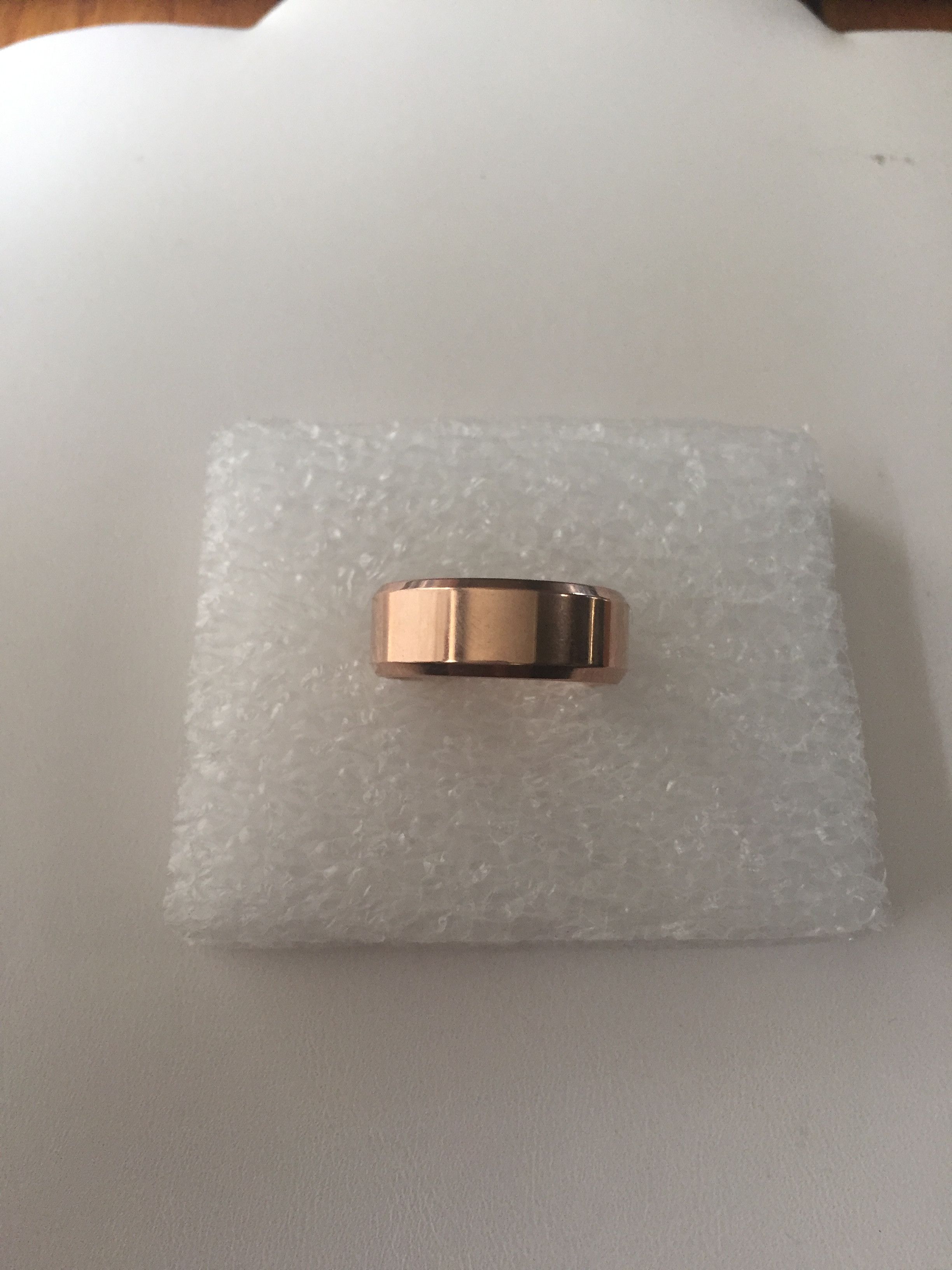Jewelry Rose Gold Stainless Steel Ring - Size 7, Men's