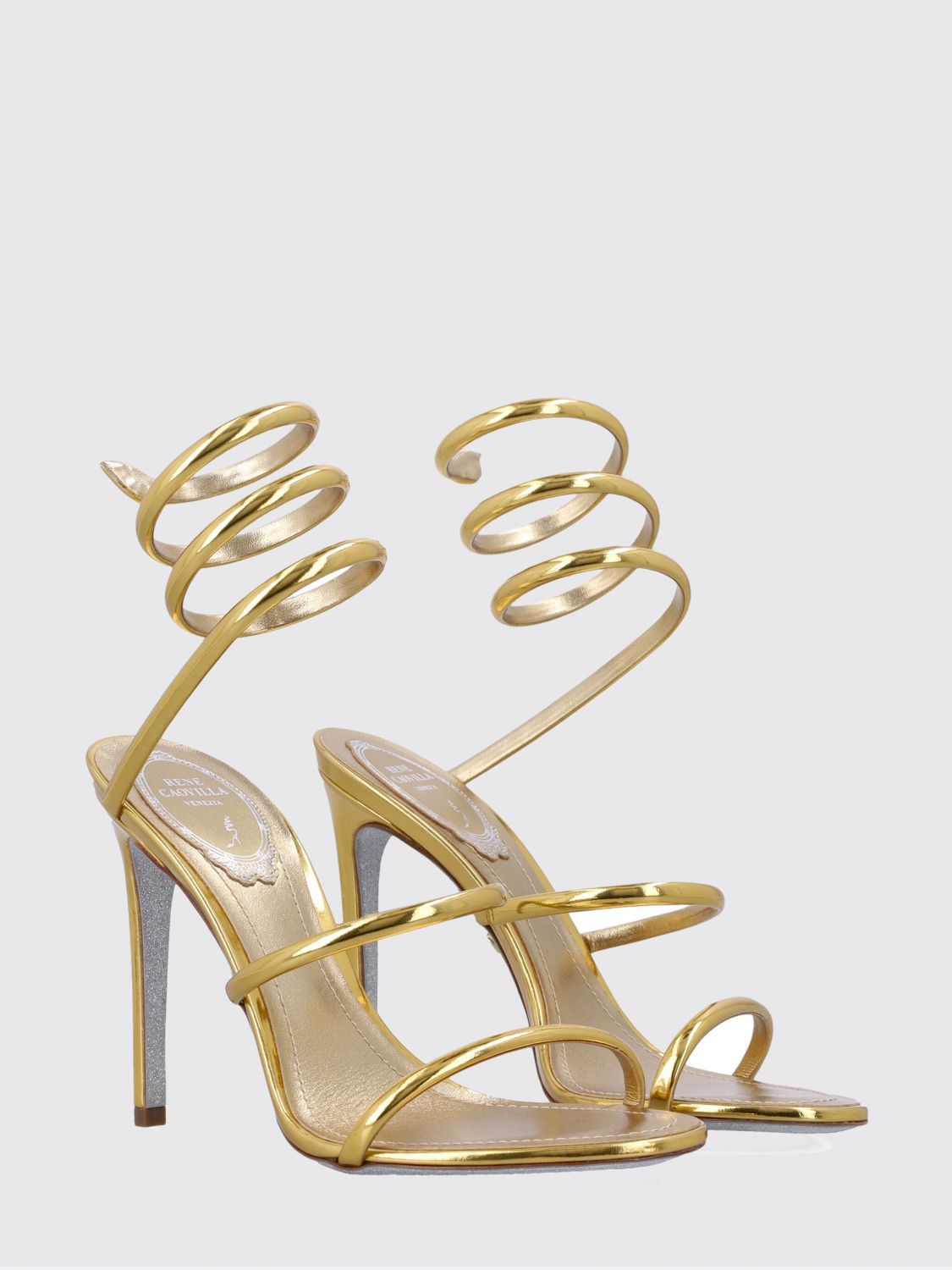 Rene Caovilla Rene Caovilla Heeled Sandal Woman Gold Size US 9 / IT 39 - 2 Thumbnail