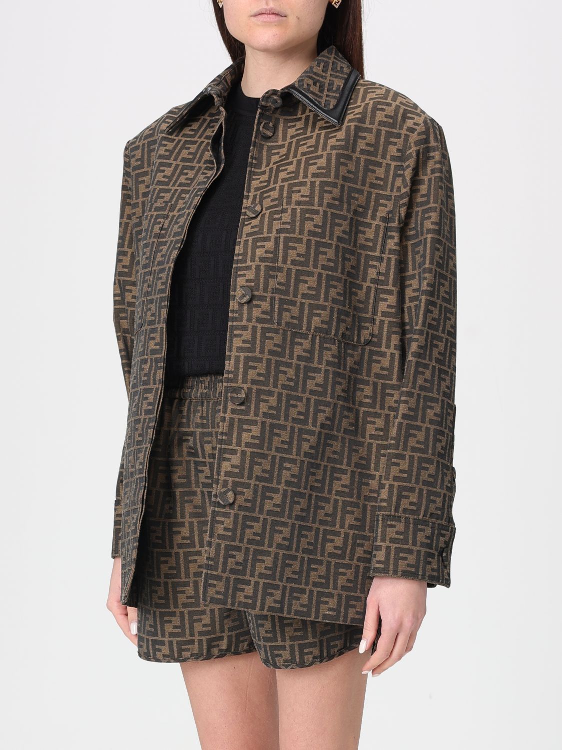Fendi Fendi Jacket Woman Brown Size XS / US 0-2 / IT 36-38 - 4 Thumbnail