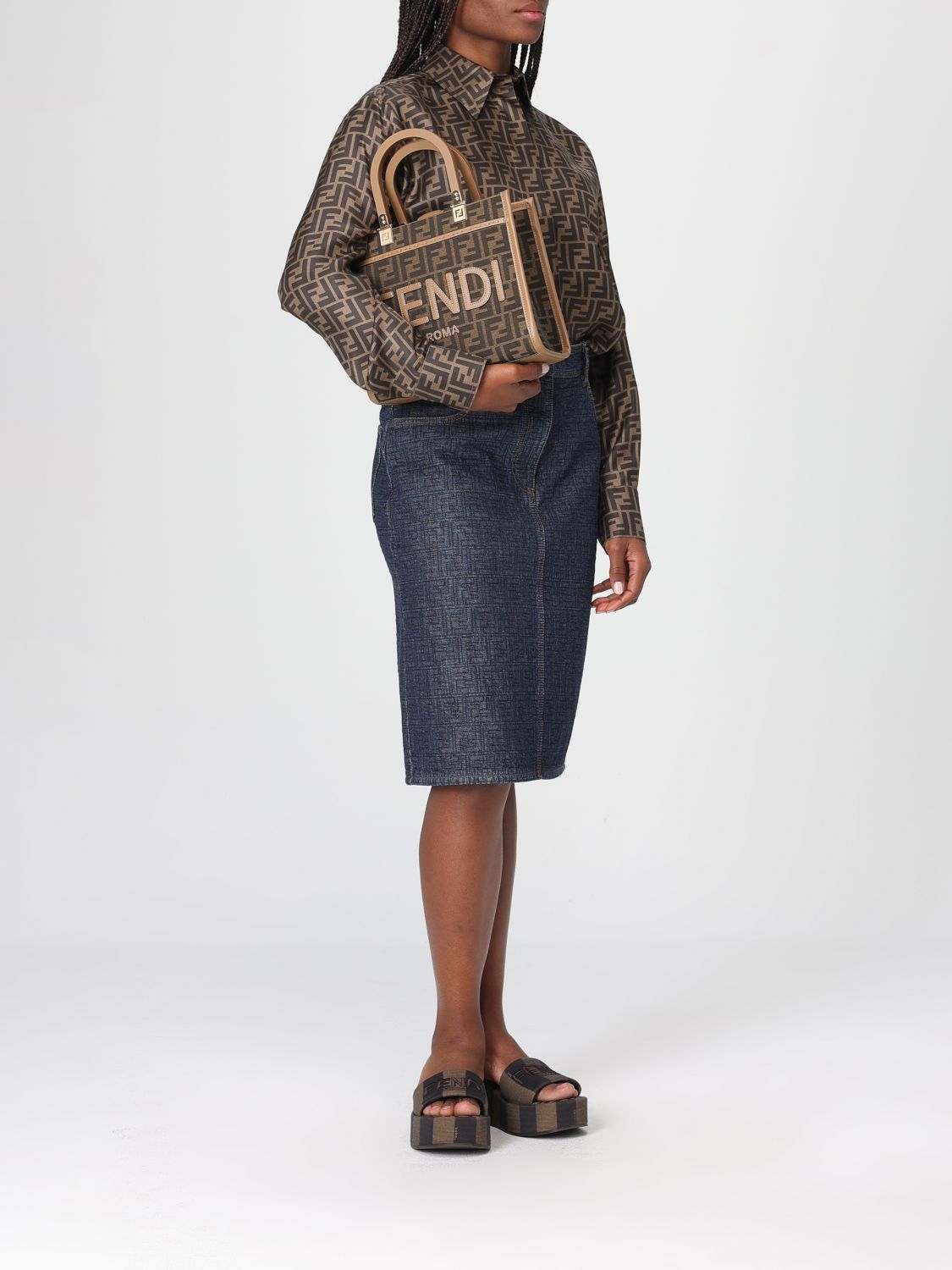 Fendi Fendi Skirt Woman Blue Size 30" / US 8 / IT 44 - 2 Thumbnail