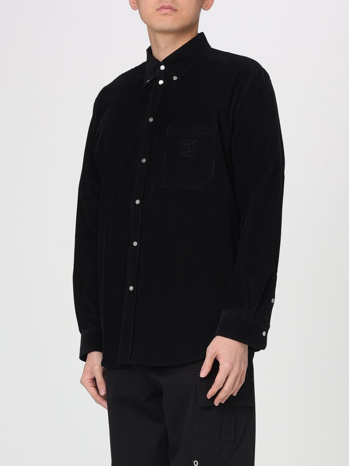 Fendi Fendi Shirt Men Black Size US L / EU 52-54 / 3 - 4 Thumbnail