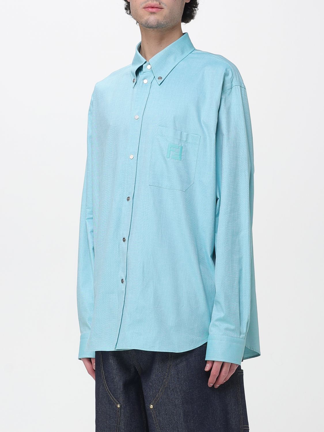 Fendi Fendi Shirt Men Jade Size US L / EU 52-54 / 3 - 4 Thumbnail