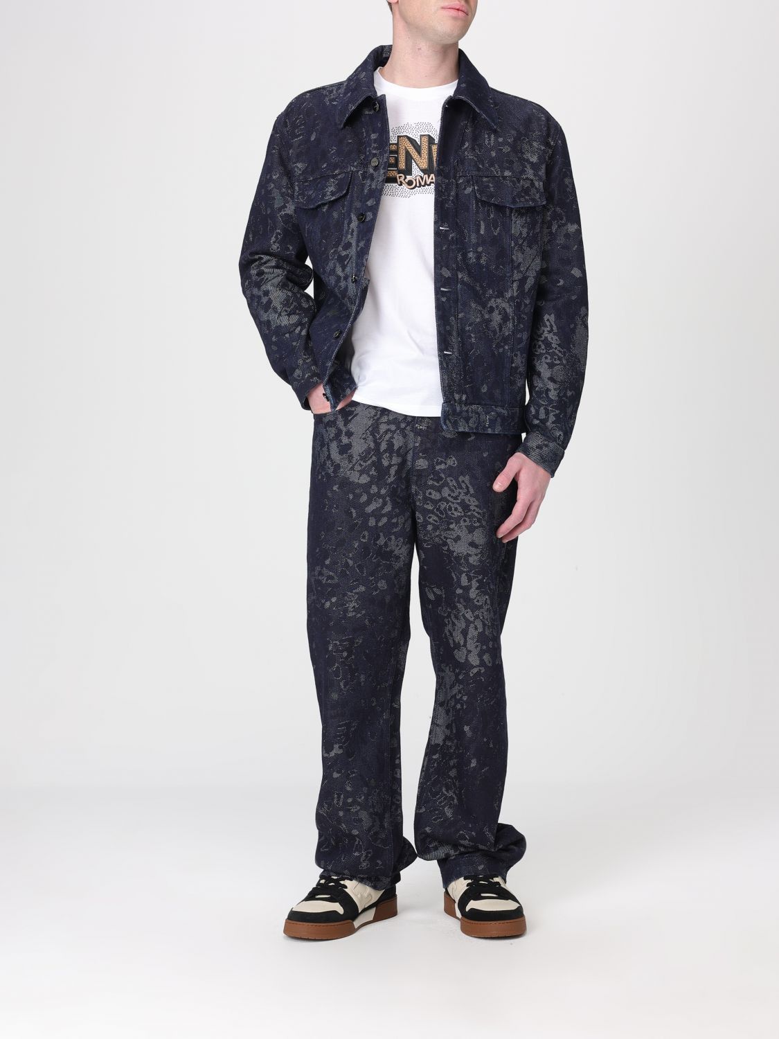 Fendi Fendi Jacket Men Blue Size US L / EU 52-54 / 3 - 2 Thumbnail