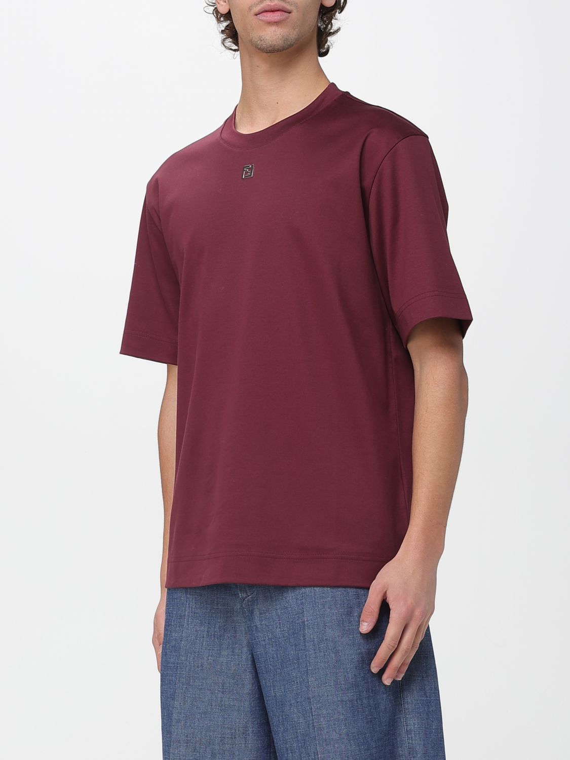 Fendi Fendi T-Shirt Men Burgundy Size US L / EU 52-54 / 3 - 4 Thumbnail