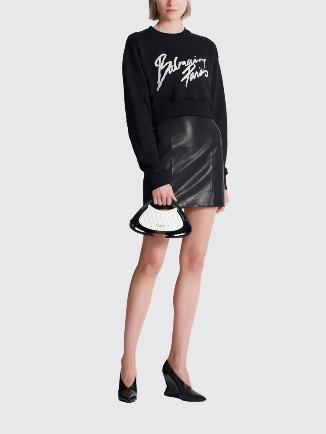 Balmain Balmain Sweatshirt Woman Black Size S / US 4 / IT 40 - 2 Thumbnail