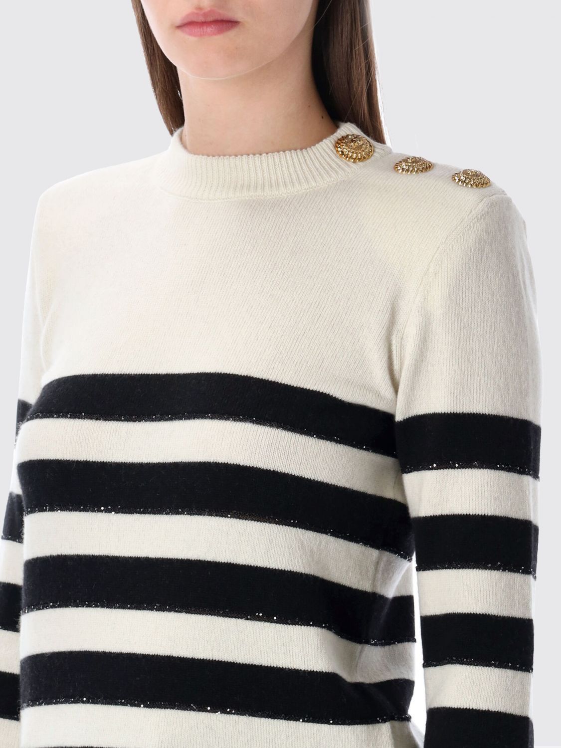 Balmain Balmain Sweater Woman Beige Size S / US 4 / IT 40 - 3 Thumbnail