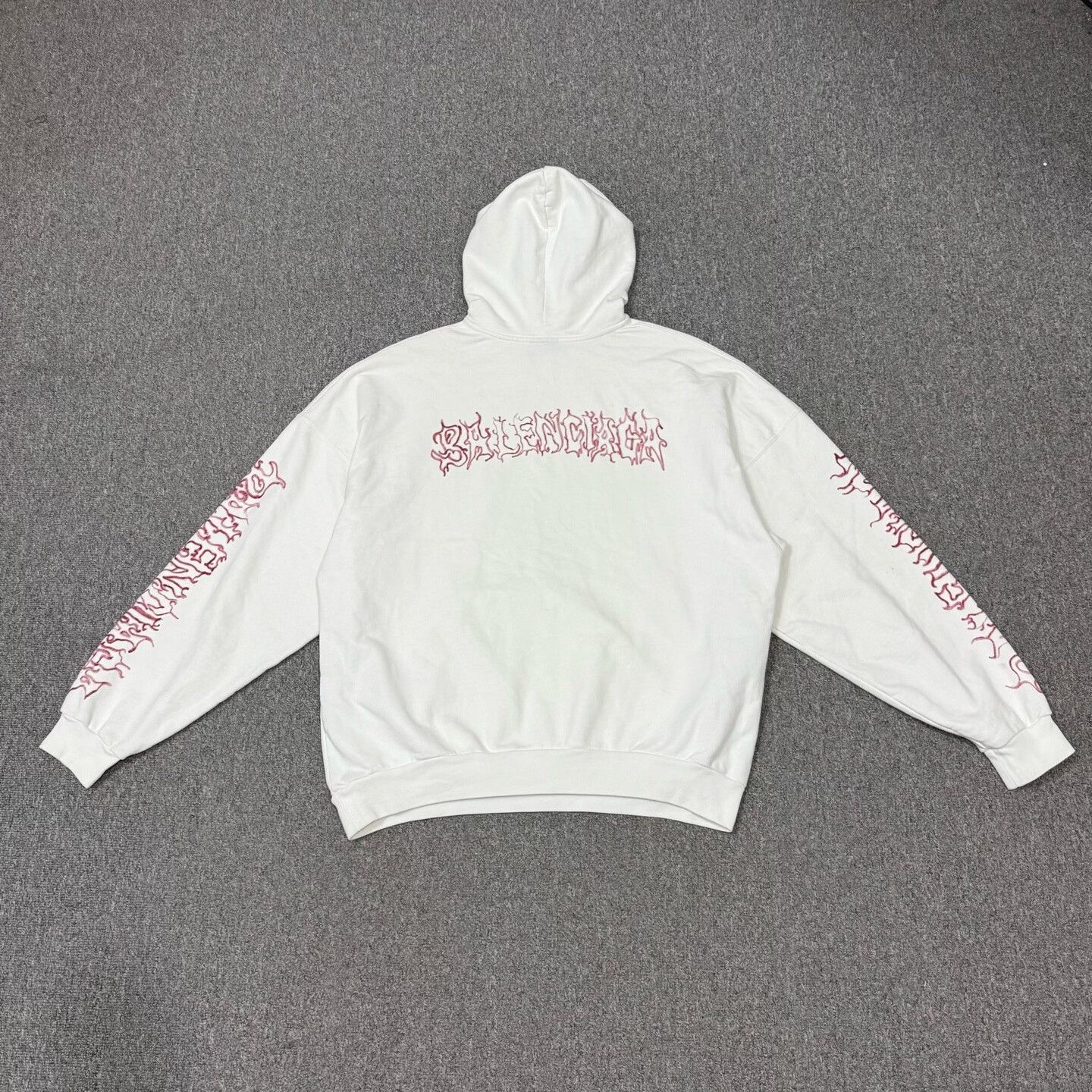 Balenciaga balenciaga flame logo hooded sweatshirt Size US M / EU 48-50 / 2 - 2 Thumbnail