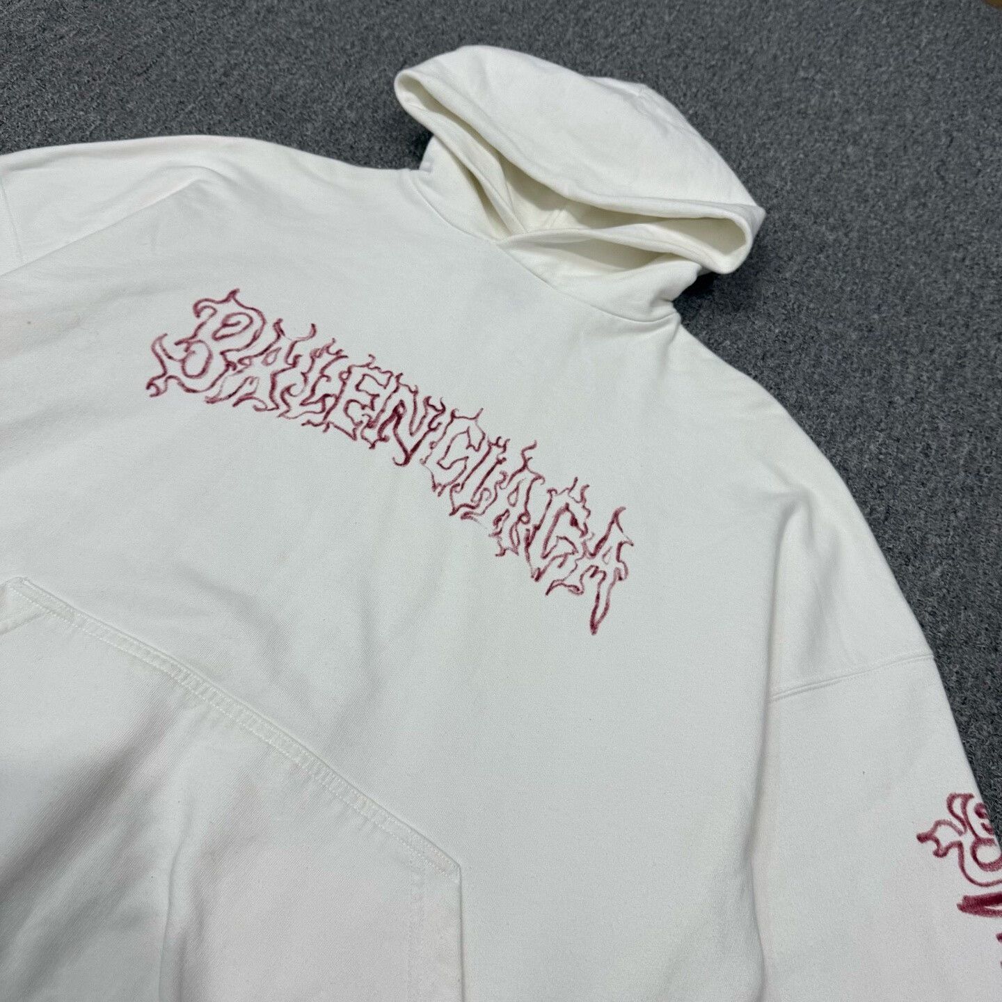 Balenciaga balenciaga flame logo hooded sweatshirt Size US M / EU 48-50 / 2 - 3 Thumbnail
