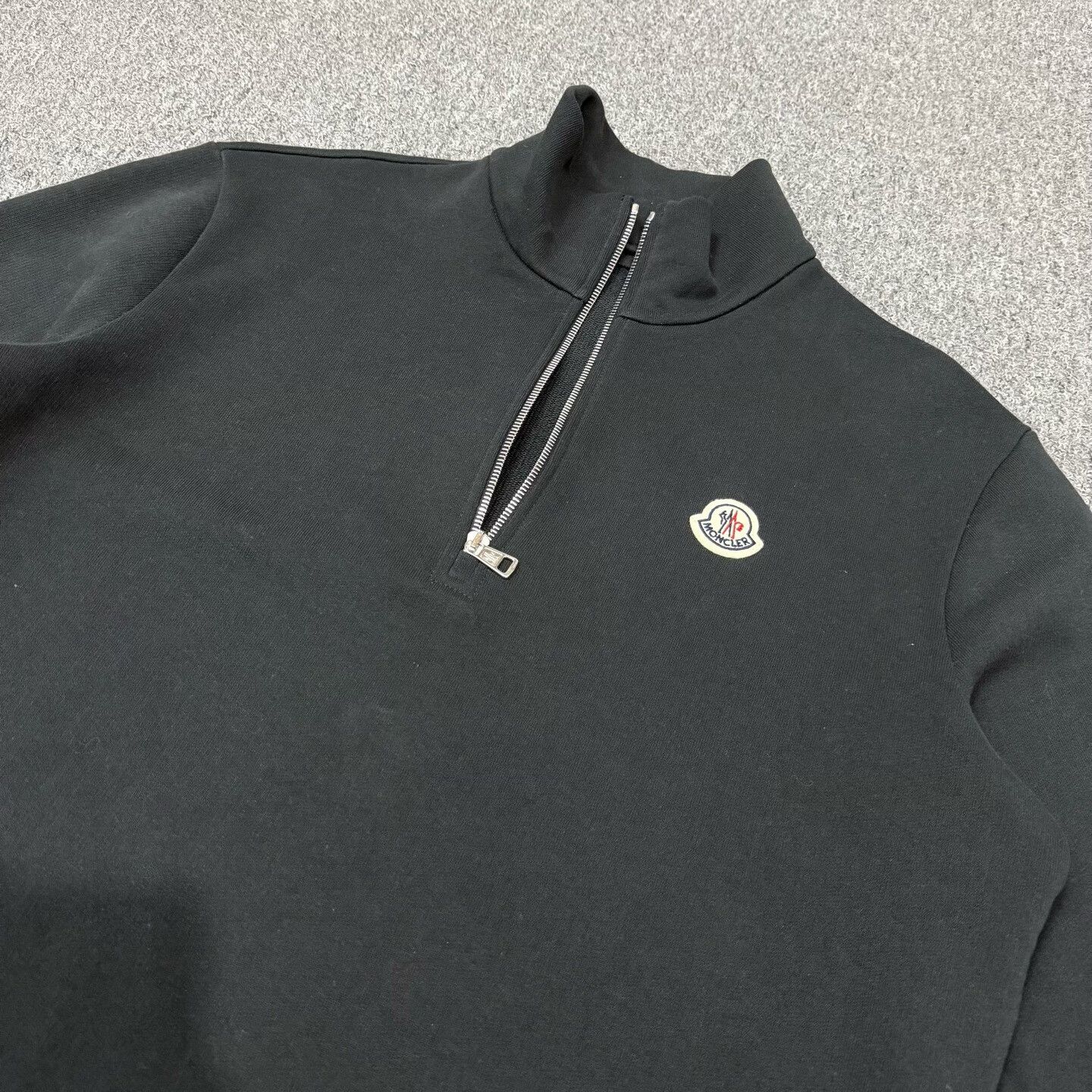 Moncler black long sleeve half-zip sweatshirt Size US L / EU 52-54 / 3 - 3 Thumbnail