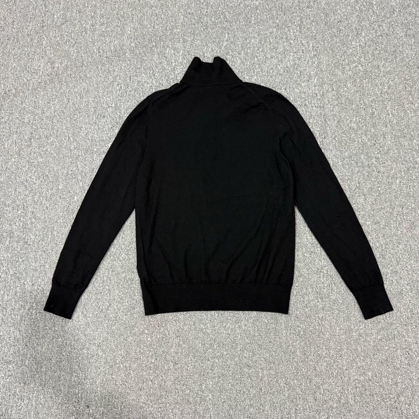 Moncler black knitted wool polo shirt by Moncler Size US M / EU 48-50 / 2 - 2 Thumbnail