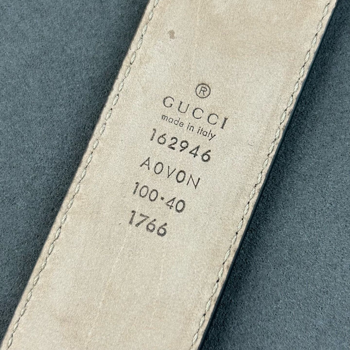 Gucci Gucci Monogrammed Leather Belt in Great Condition Size ONE SIZE - 4 Thumbnail