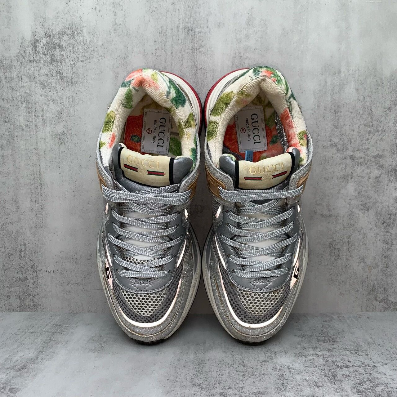 Gucci gucci ultrapace silver glitter sneakers size 37.5 Size US 7.5 / EU 40-41 - 6 Thumbnail