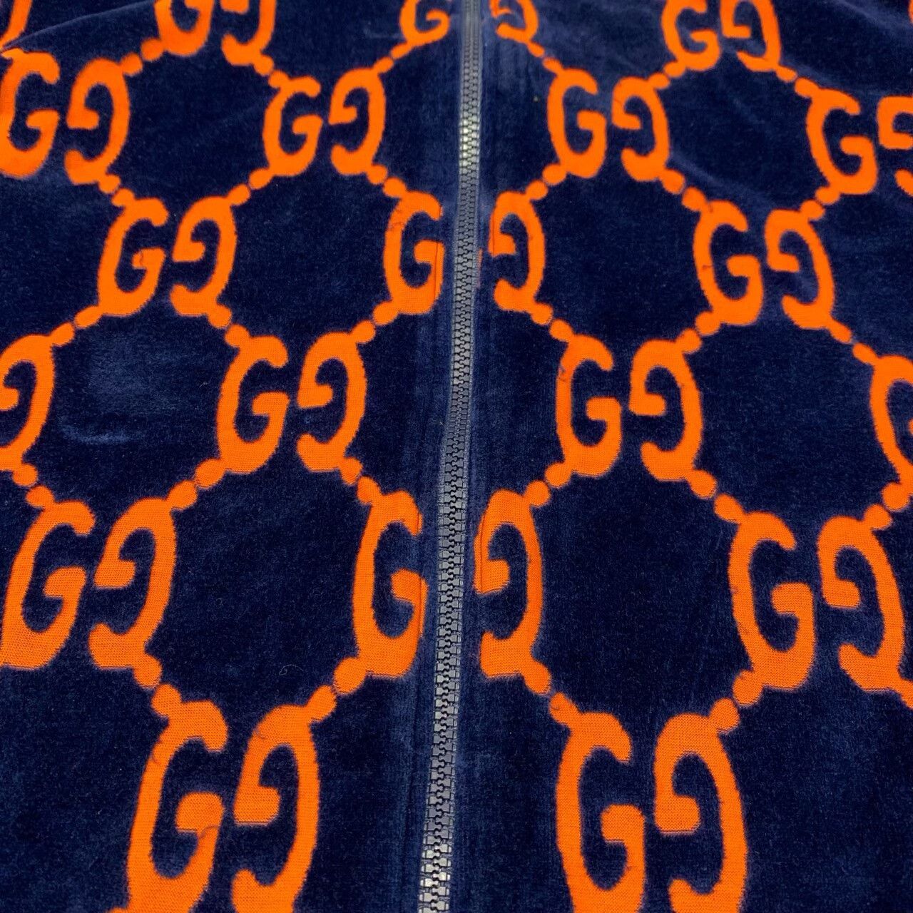 Gucci gucci blue and orange double g velvet jacket Size US XL / EU 56 / 4 - 8 Thumbnail