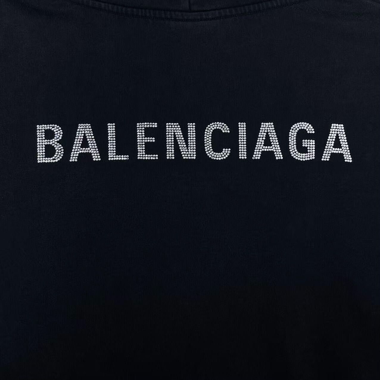 Balenciaga balenciaga black logo hooded sweatshirt Size US XS / EU 42 / 0 - 4 Thumbnail