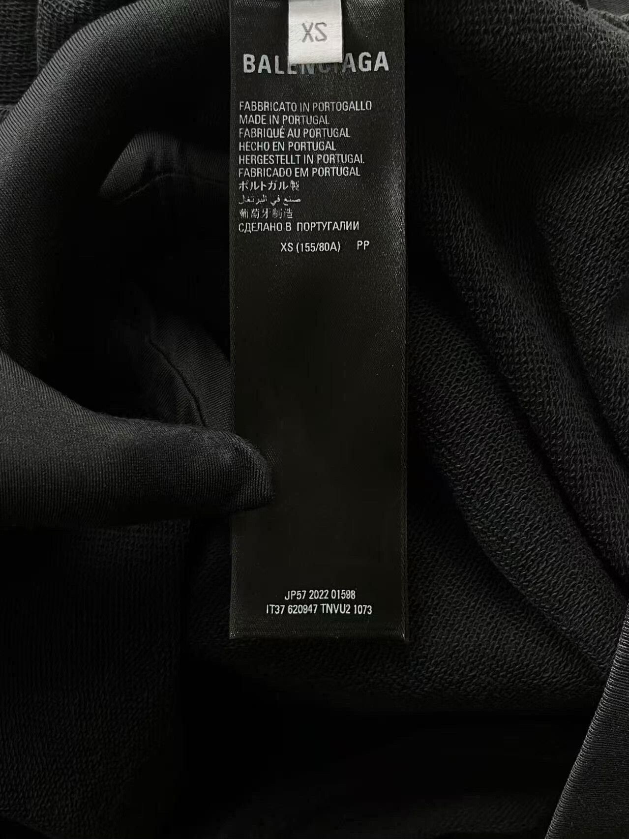 Balenciaga balenciaga black logo hooded sweatshirt Size US XS / EU 42 / 0 - 5 Thumbnail