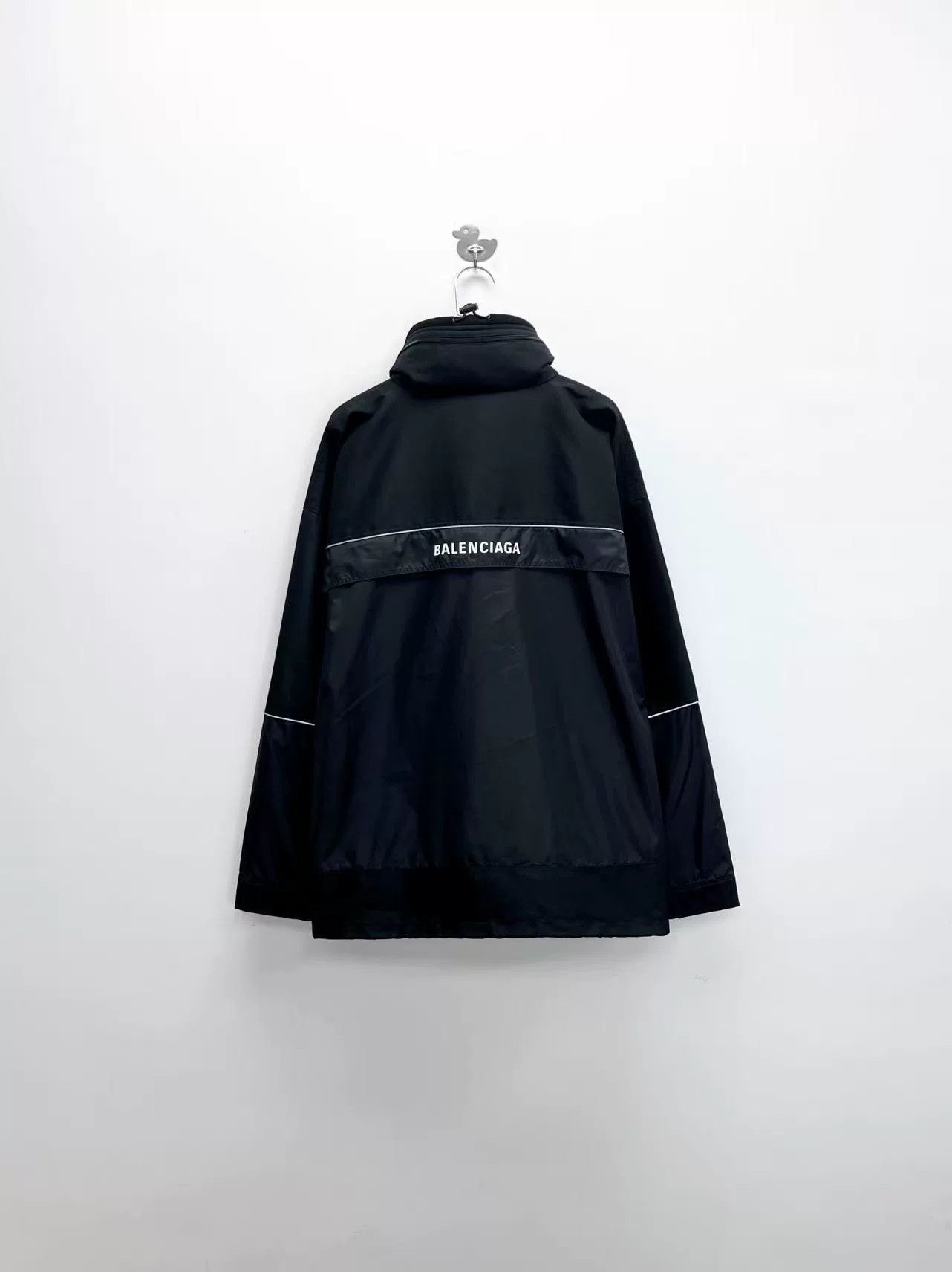 Balenciaga balenciaga black grey logo half-zip jacket Size US L / EU 52-54 / 3 - 2 Thumbnail