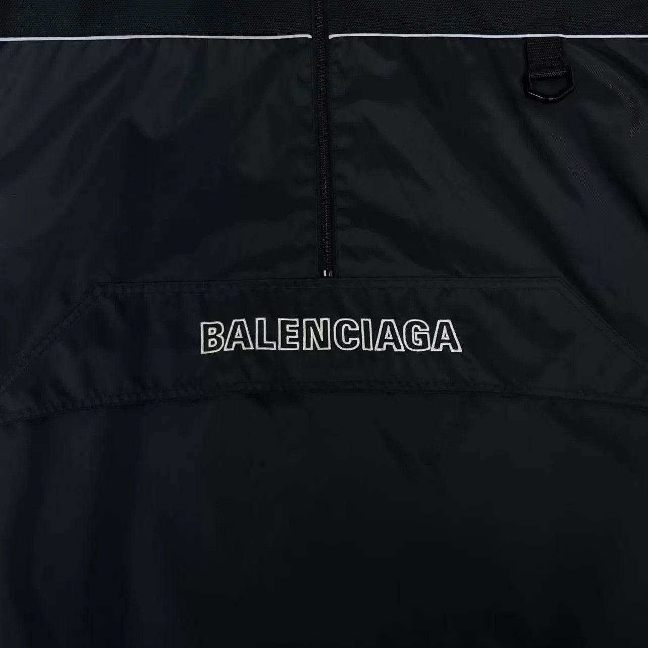 Balenciaga balenciaga black grey logo half-zip jacket Size US L / EU 52-54 / 3 - 4 Thumbnail