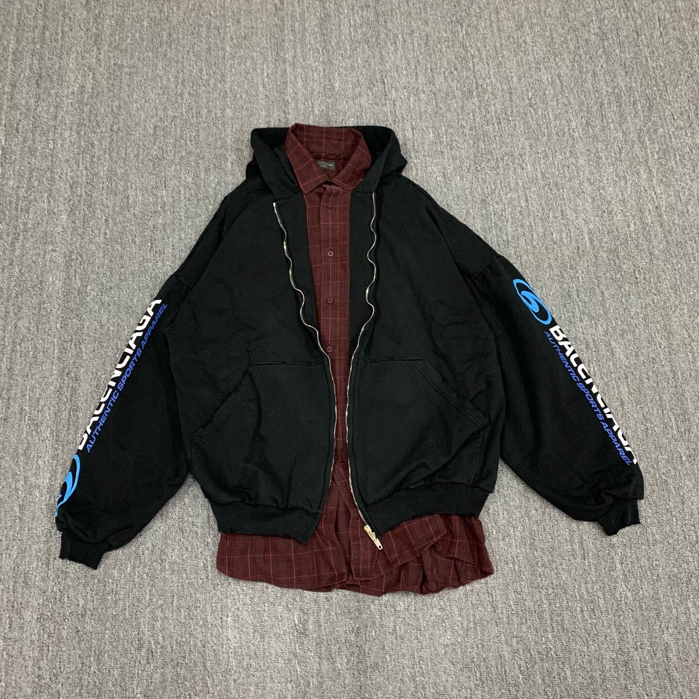 Balenciaga black surf-style zip jacket by Balenciaga Size US M / EU 48-50 / 2 - 4 Thumbnail