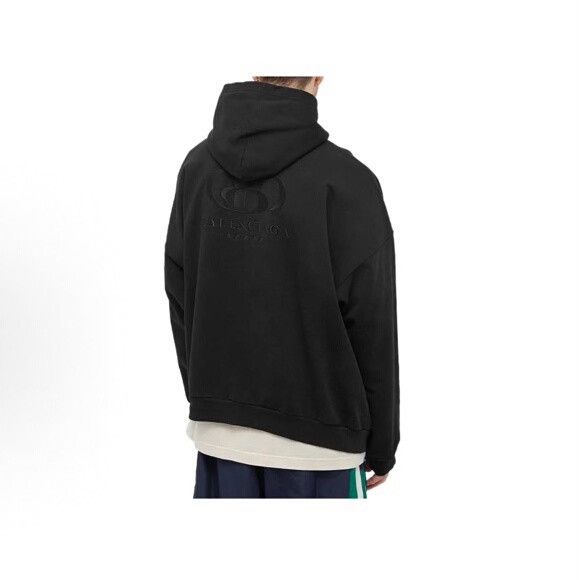 Balenciaga Balenciaga Black Logo Embroidered Hoodie Size US M / EU 48-50 / 2 - 7 Thumbnail