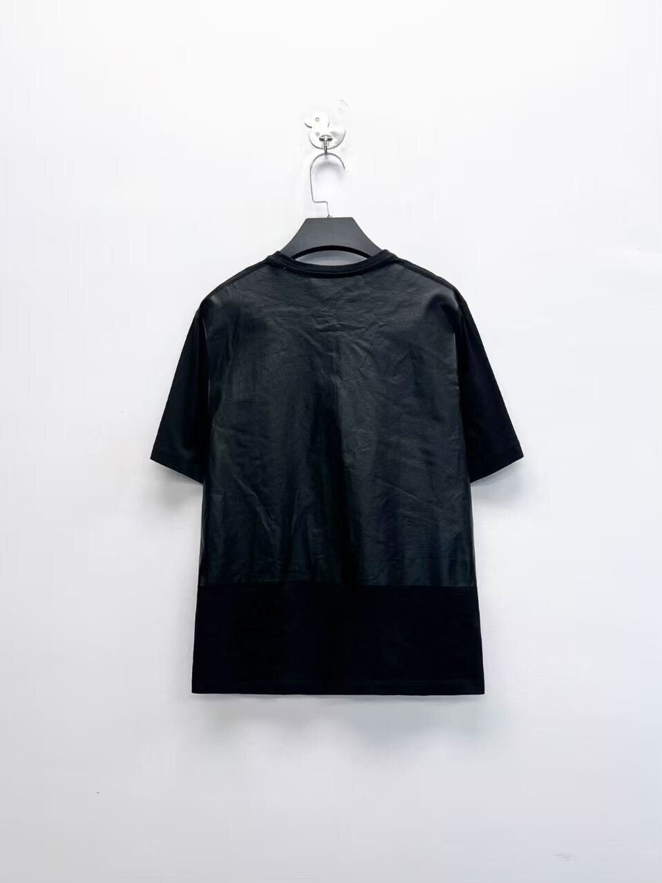 Balenciaga Balenciaga Black Short Sleeve Leather Blend T-Shirt Size US S / EU 44-46 / 1 - 2 Thumbnail