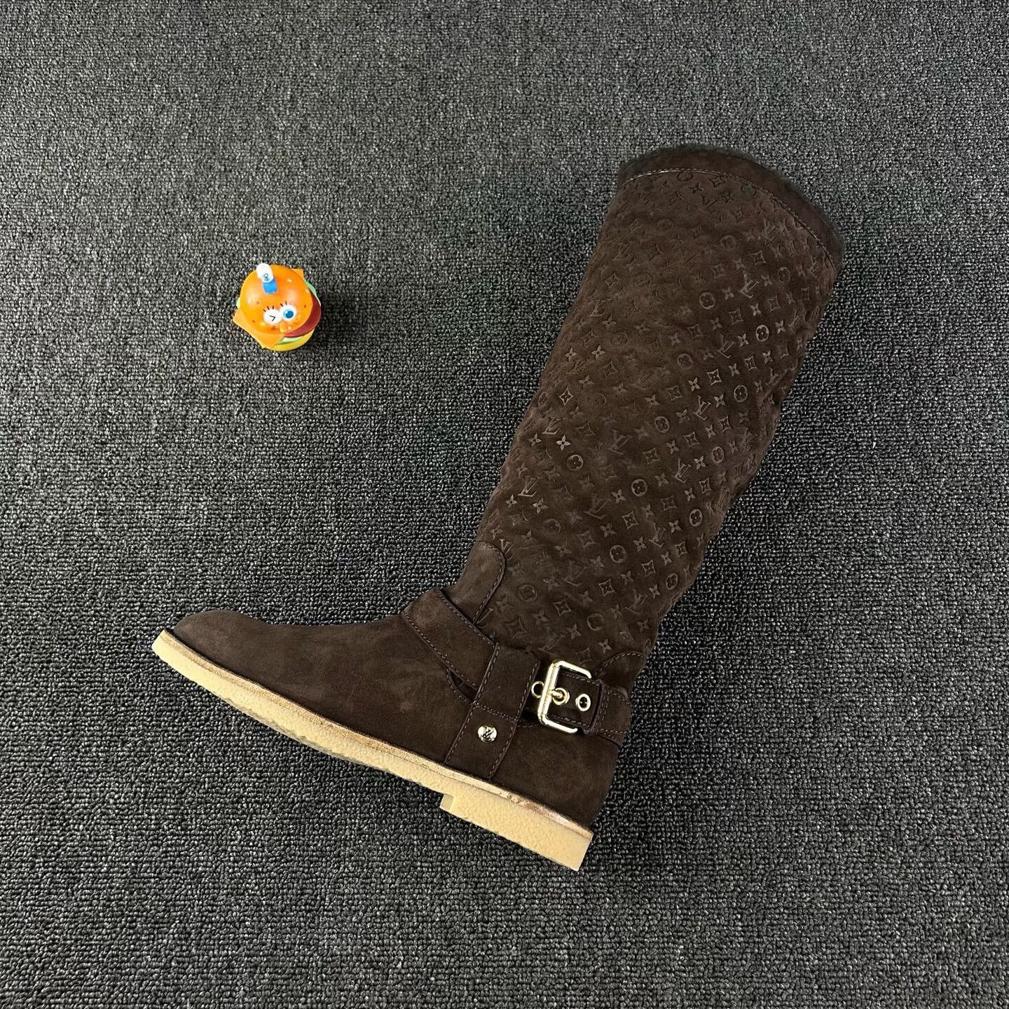Louis Vuitton Louis Vuitton Brown Tall Printed Boots Size US 6.5 / IT 36.5 - 3 Thumbnail