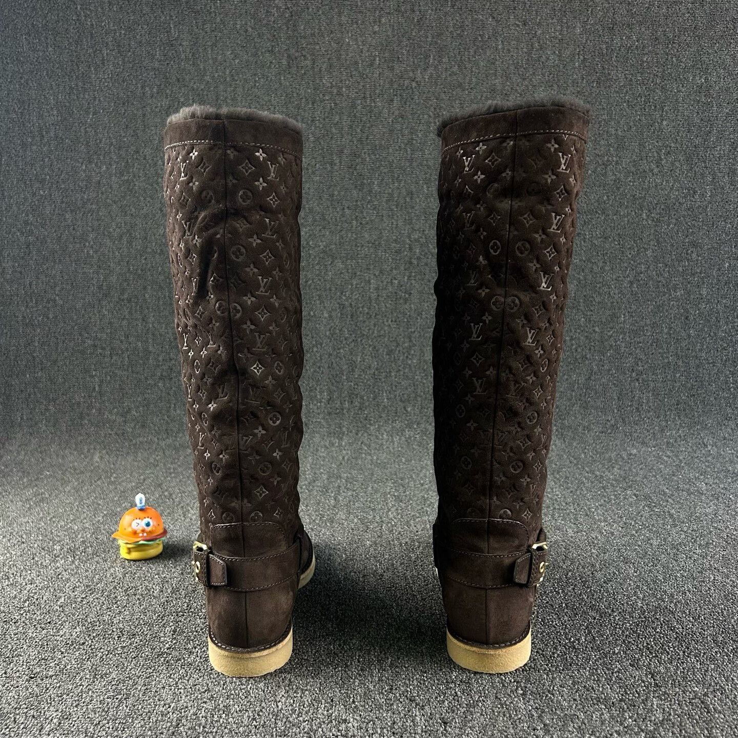 Louis Vuitton Louis Vuitton Brown Tall Printed Boots Size US 6.5 / IT 36.5 - 5 Thumbnail