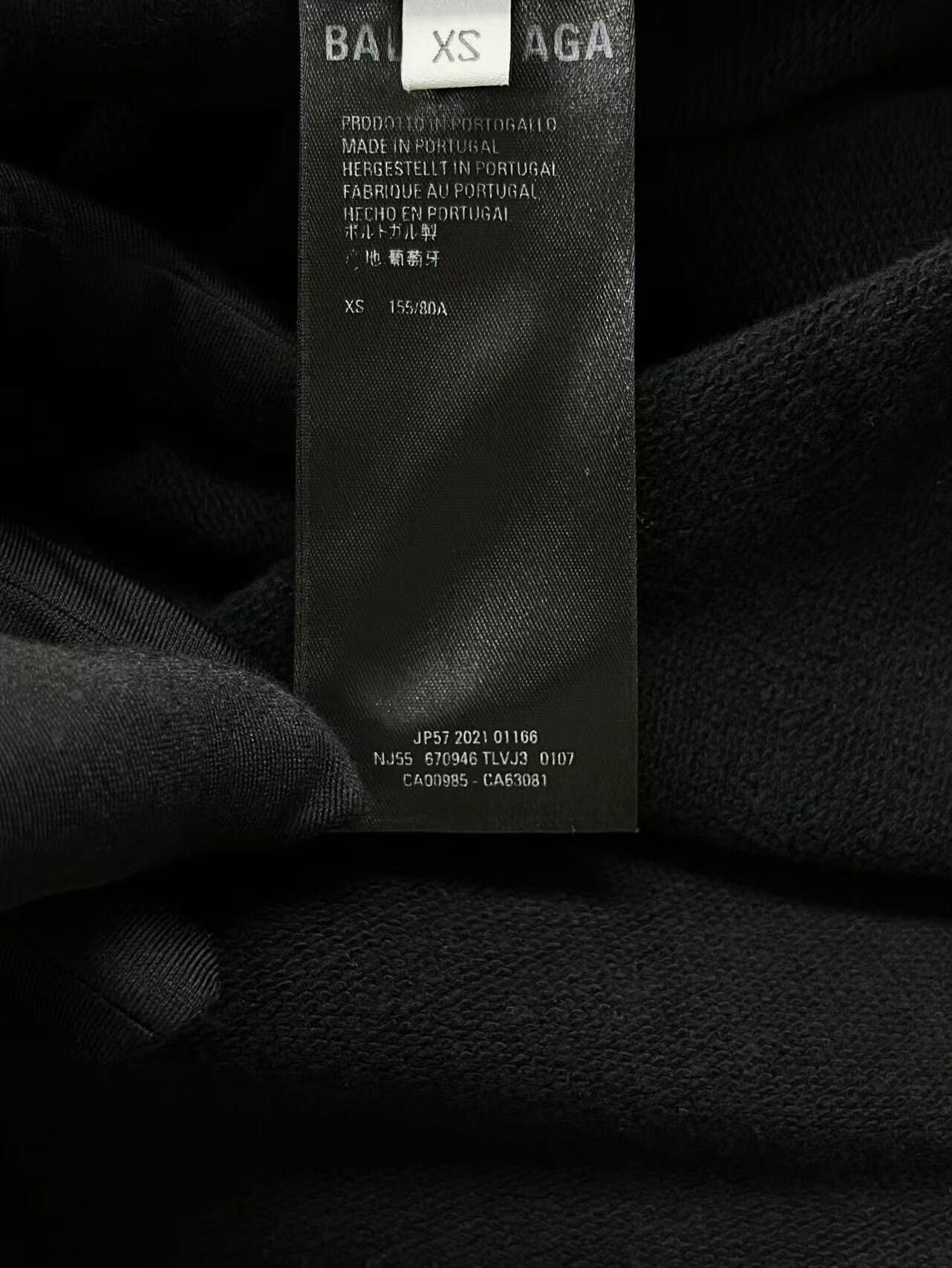 Balenciaga balenciaga black distressed logo hoodie Size US XS / EU 42 / 0 - 6 Thumbnail