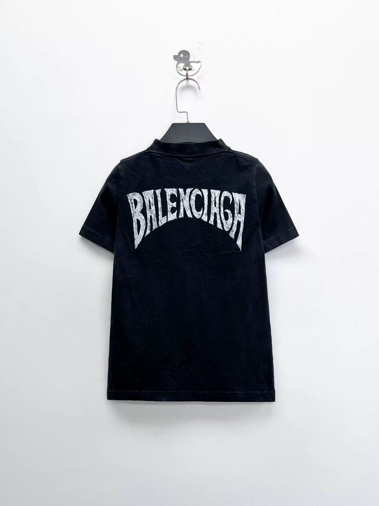 Balenciaga balenciaga black logo short sleeve t-shirt Size US M / EU 48-50 / 2 - 2 Thumbnail