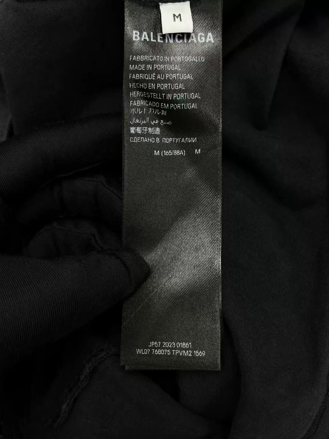 Balenciaga balenciaga black logo short sleeve t-shirt Size US M / EU 48-50 / 2 - 5 Thumbnail