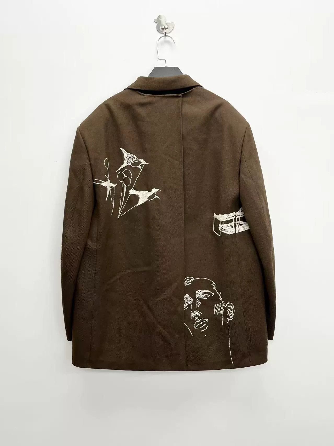 Louis Vuitton louis vuitton chocolate brown embroidered jacket Size US L / EU 52-54 / 3 - 2 Thumbnail