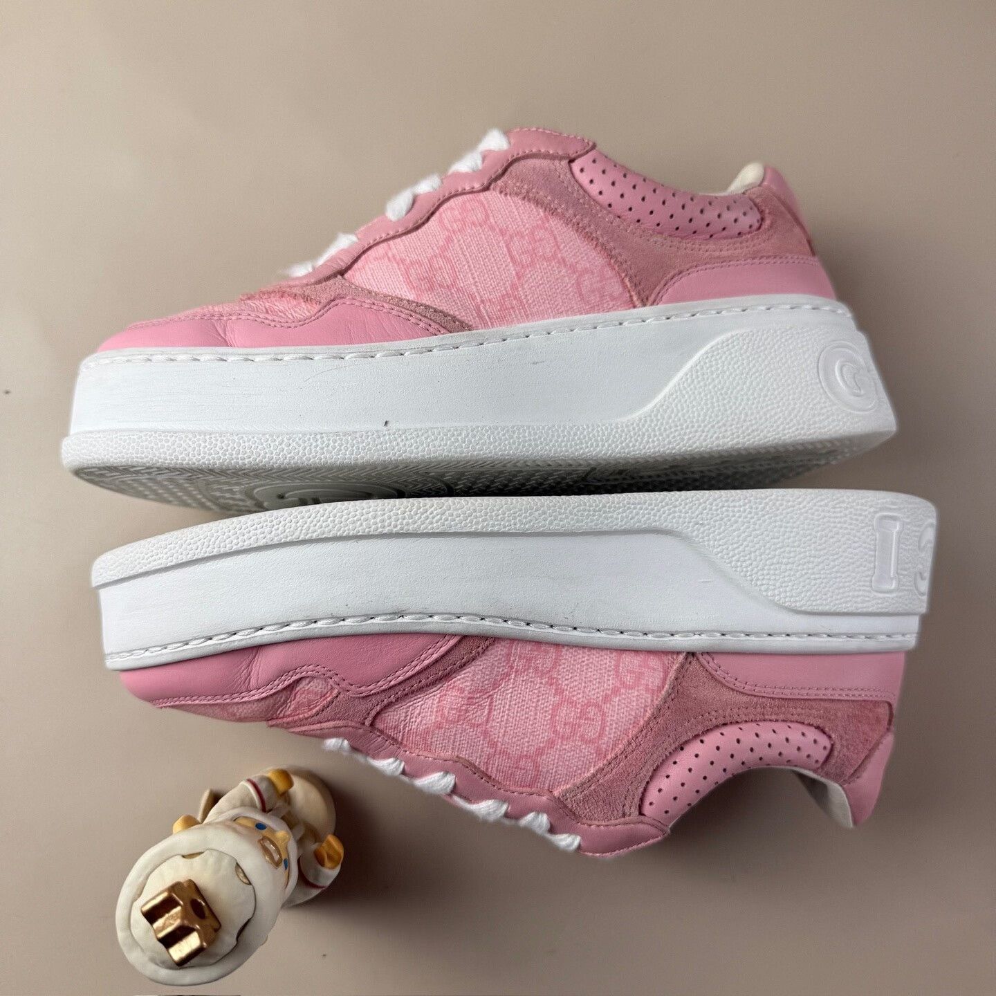 Gucci gucci pink double g print sneakers Size US 5 / IT 35 - 5 Thumbnail