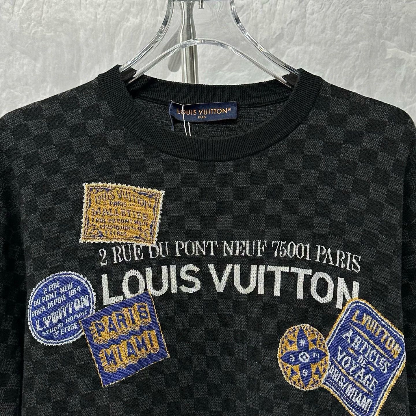 Louis Vuitton louis vuitton black logo knit short sleeve Size US M / EU 48-50 / 2 - 2 Thumbnail