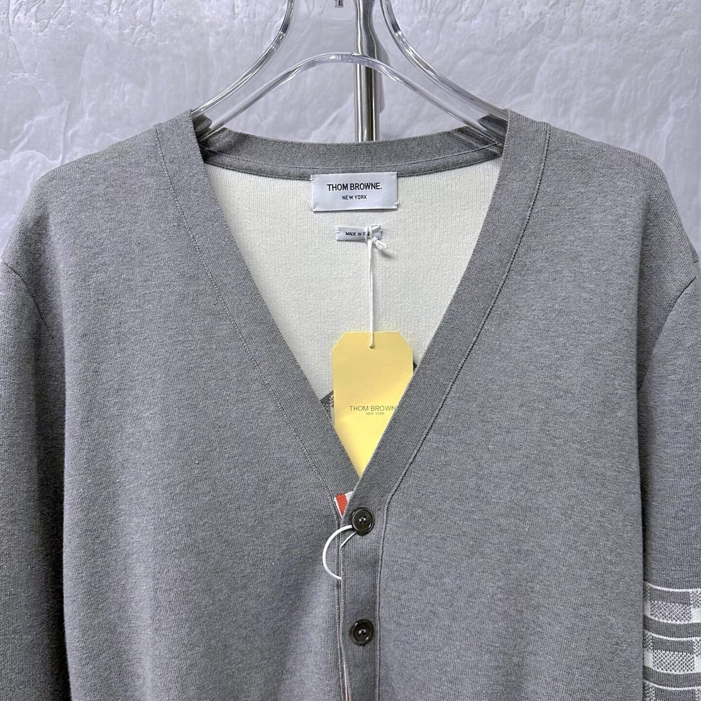 Thom Browne thom browne v-neck cardigan in gray Size US M / EU 48-50 / 2 - 2 Thumbnail