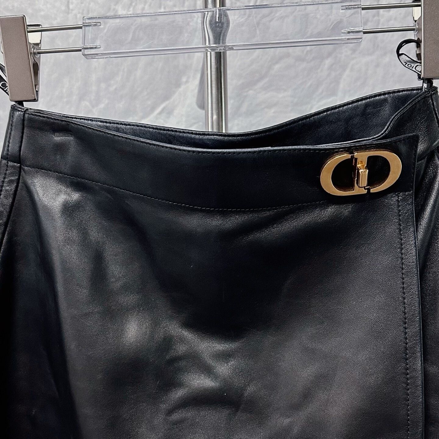 Dior black leather shorts with CD buckle Size 34" / US 12 / IT 48 - 2 Thumbnail