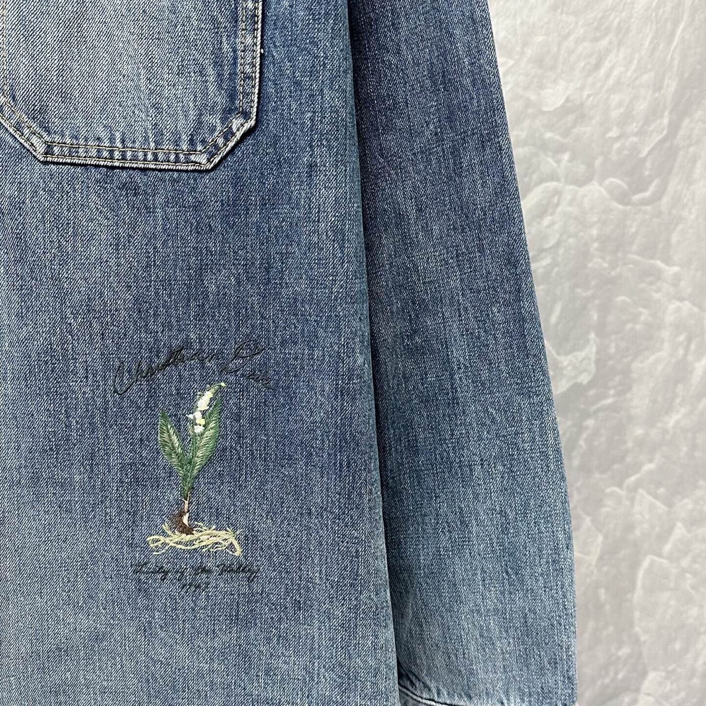 Dior dior embroidered denim shirt jacket Size L / US 10 / IT 46 - 3 Thumbnail