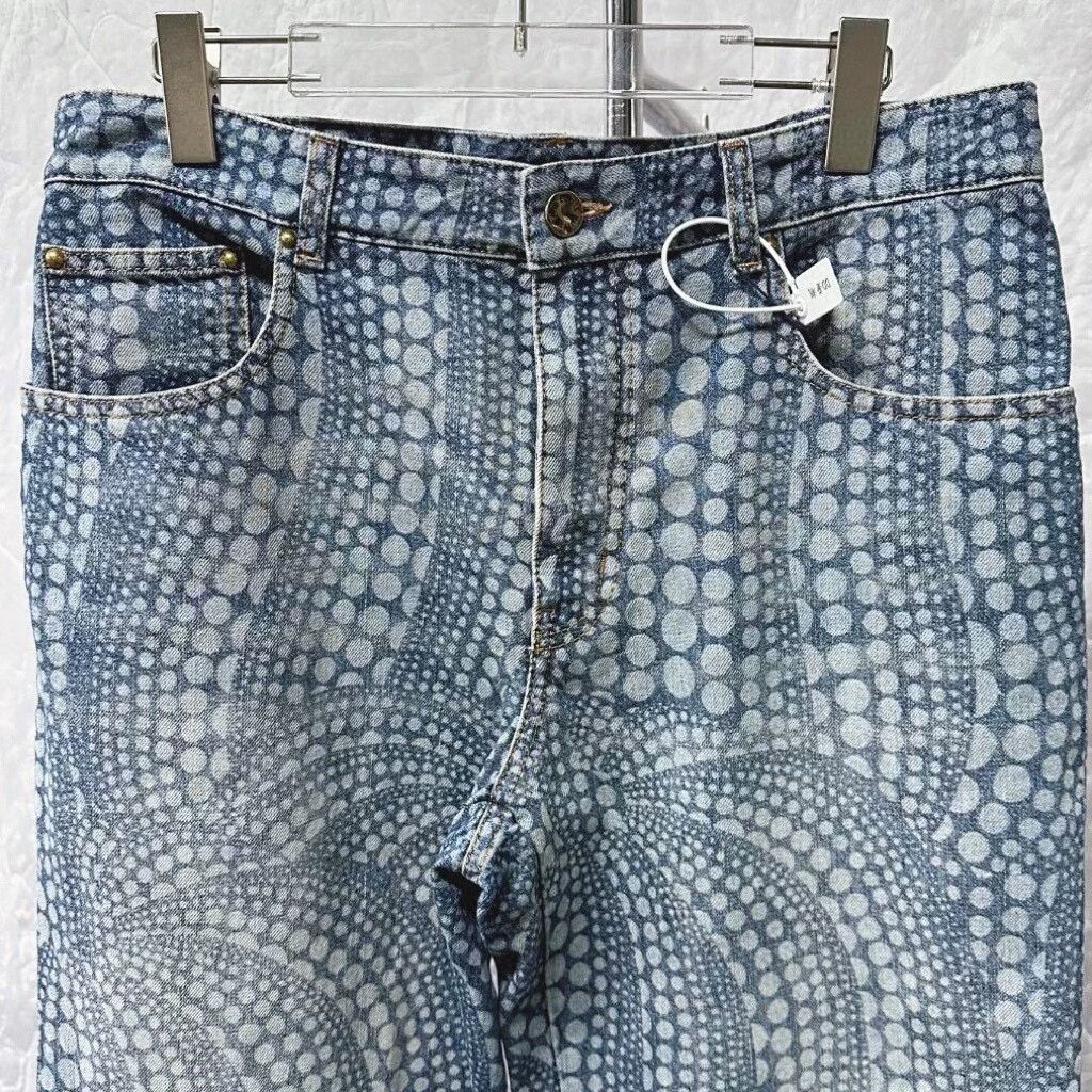 Louis Vuitton louis vuitton casual denim pants with dots Size 33" - 2 Thumbnail