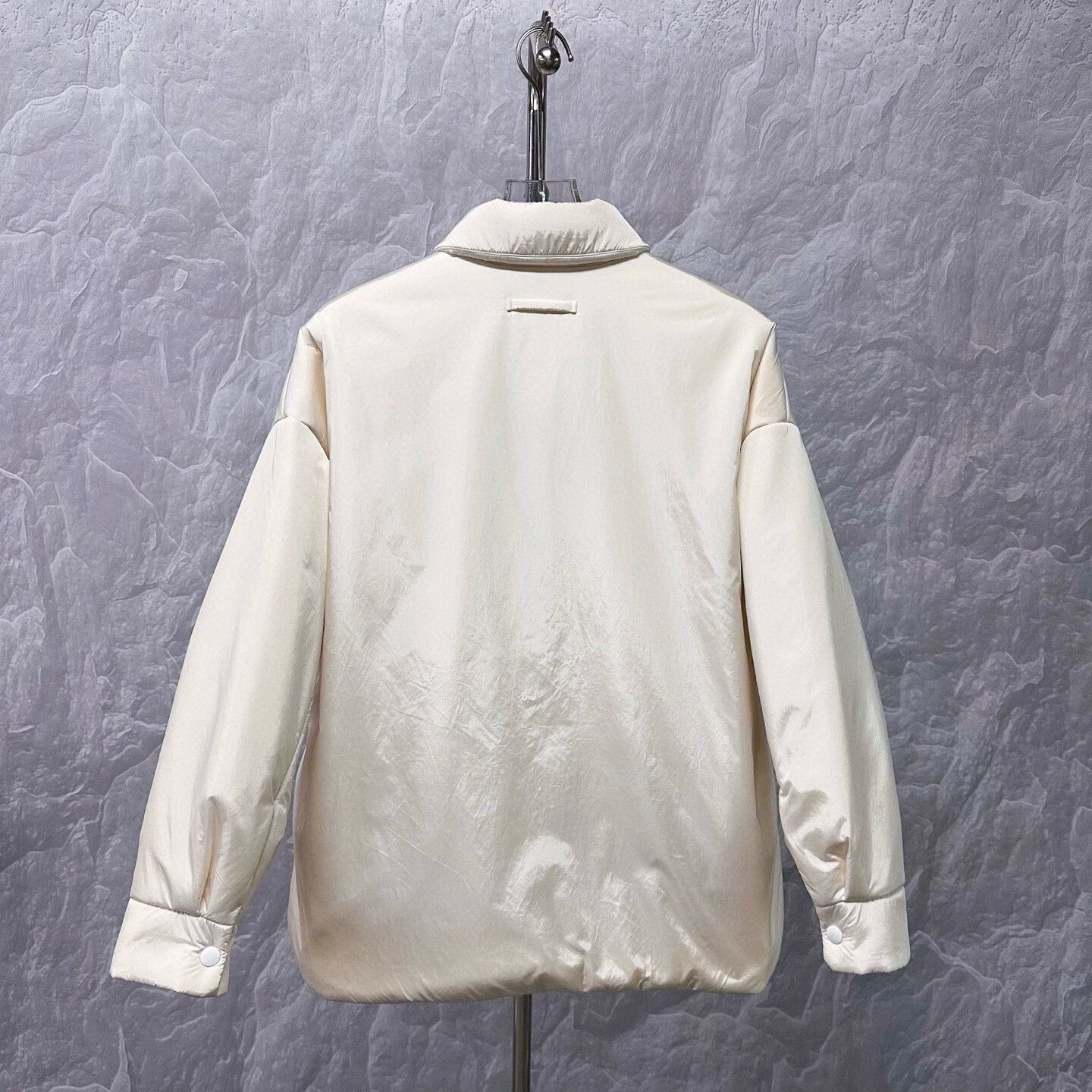 Prada Cream Triangle Logo Pocket Jacket