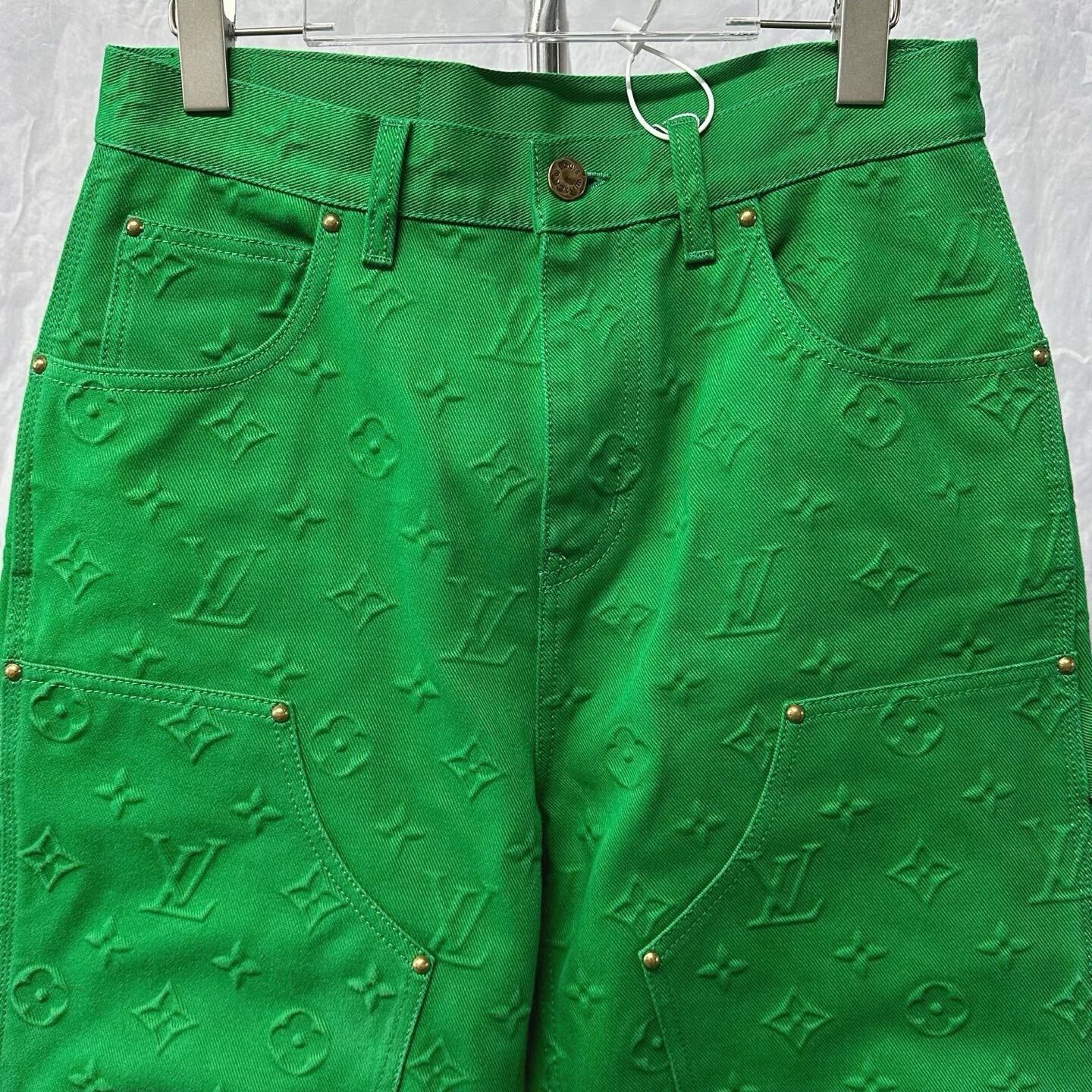 Louis Vuitton louis vuitton embossed denim pants in green Size US 28 / EU 44 - 2 Thumbnail