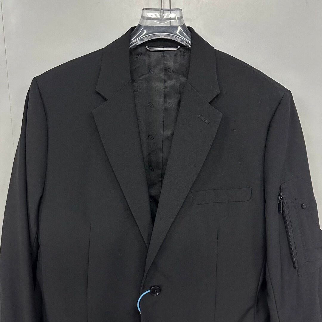 Dior black saddle pocket blazer jacket Size US L / EU 52-54 / 3 - 2 Thumbnail