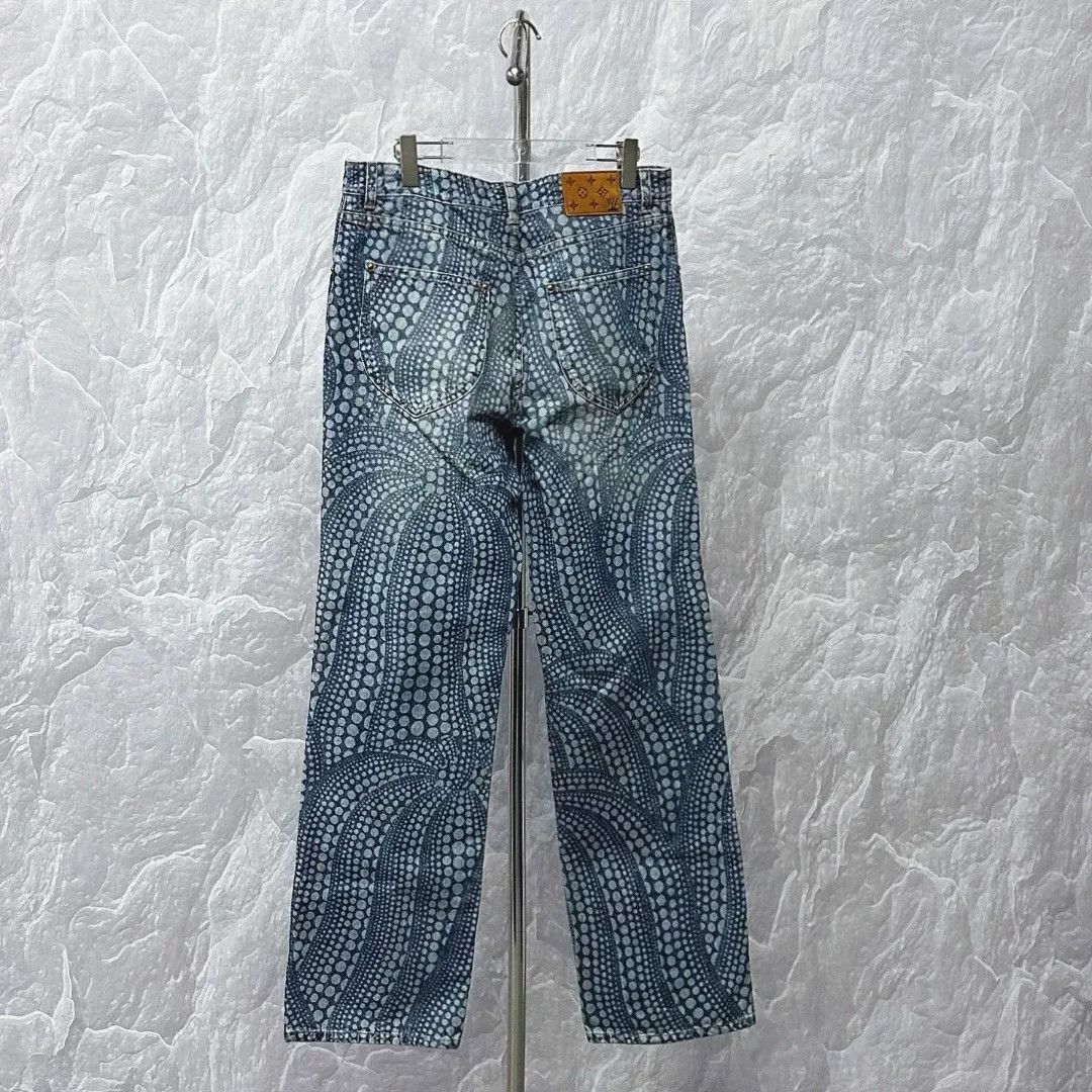 Louis Vuitton Louis Vuitton Polka Dot Denim Pants Size 34 Size 34" / US 12 / IT 48 - 4 Thumbnail