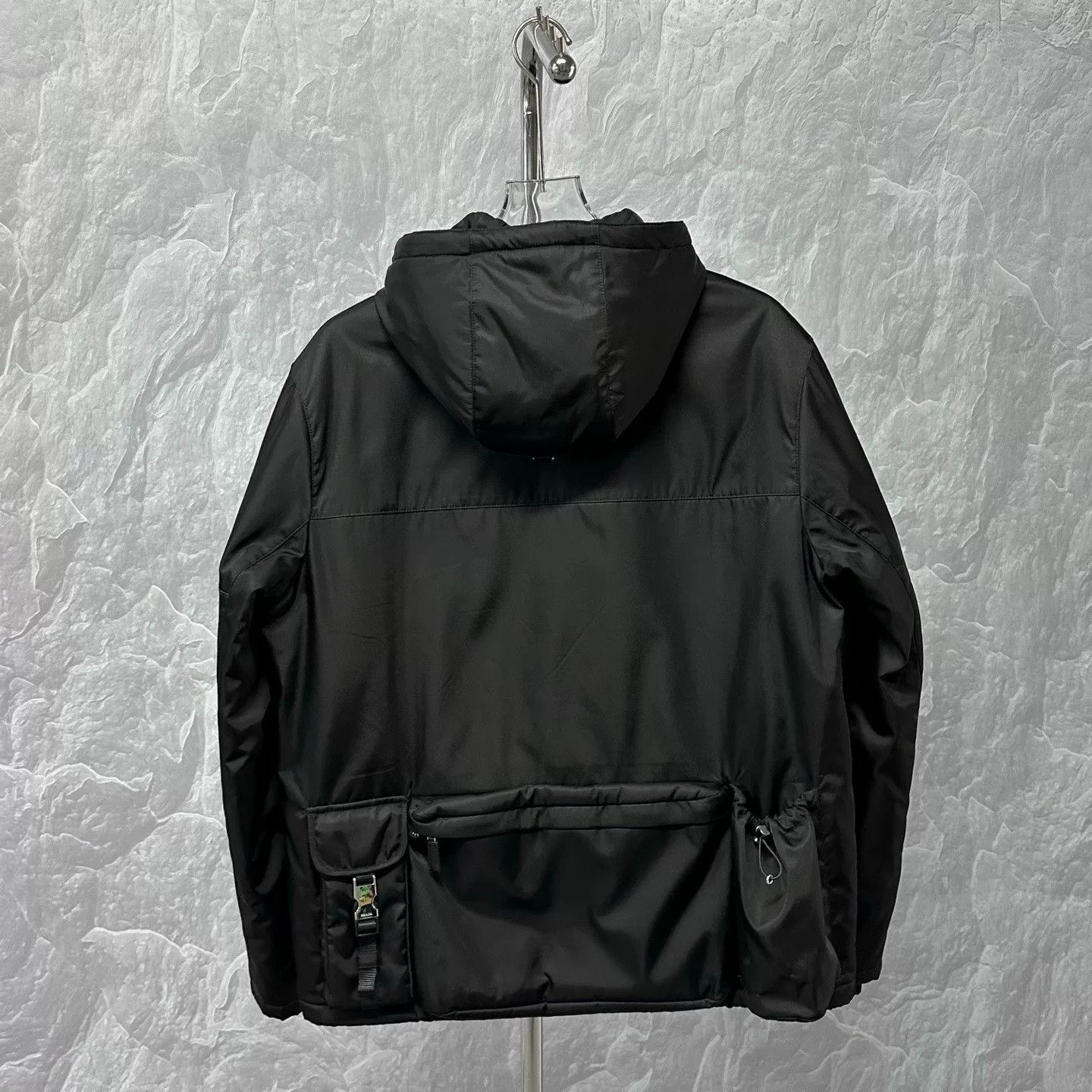Prada prada black hooded zip-up jacket Size US M / EU 48-50 / 2 - 4 Thumbnail